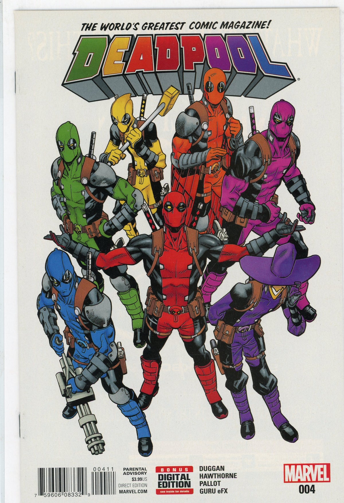 DEADPOOL #4 NM MULTICOLORED COVER LUSTROUS SHEEN