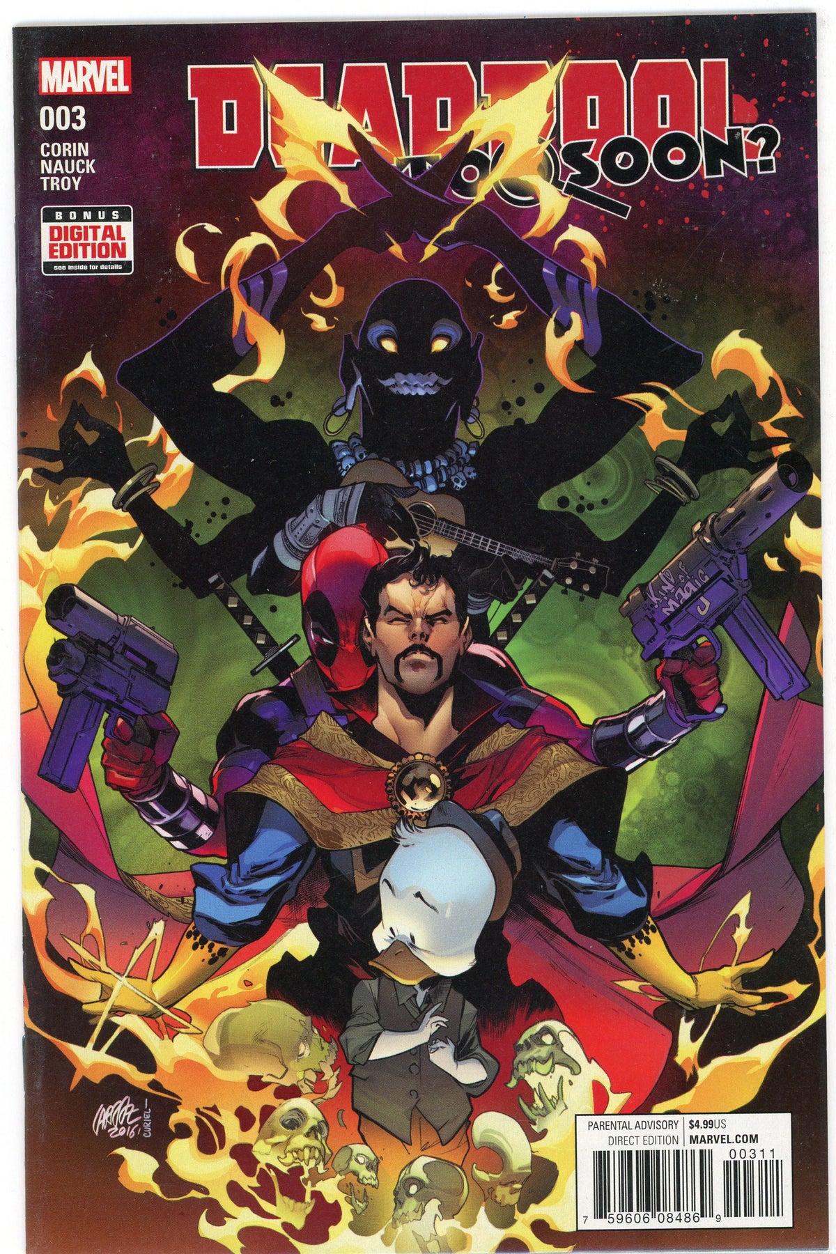 DEADPOOL #3 TOO SOON NM DOCTOR STRANGE APP. MAJESTIC COVER GREAT GLOSS