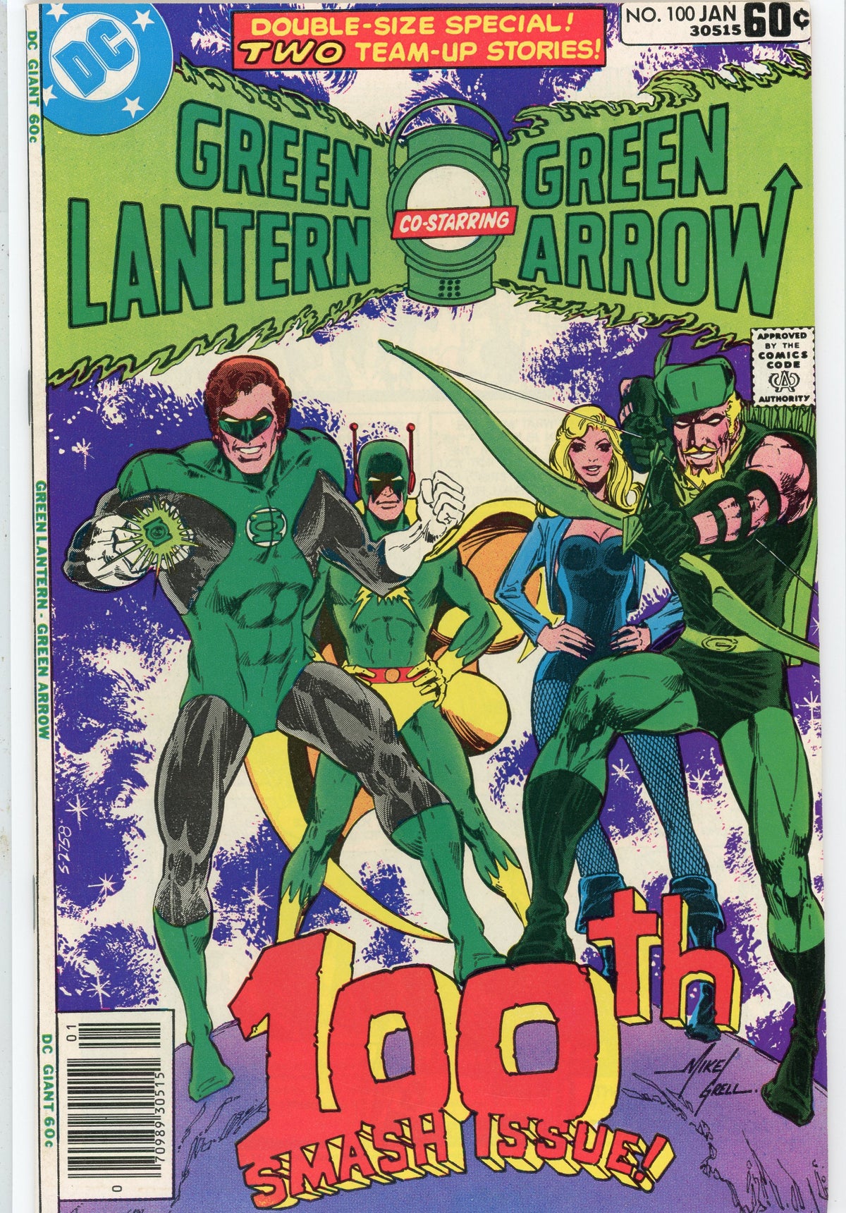 GREEN LANTERN GREEN ARROW #100 NM NEWSTAND ED. SPECTACULAR COVER GEM