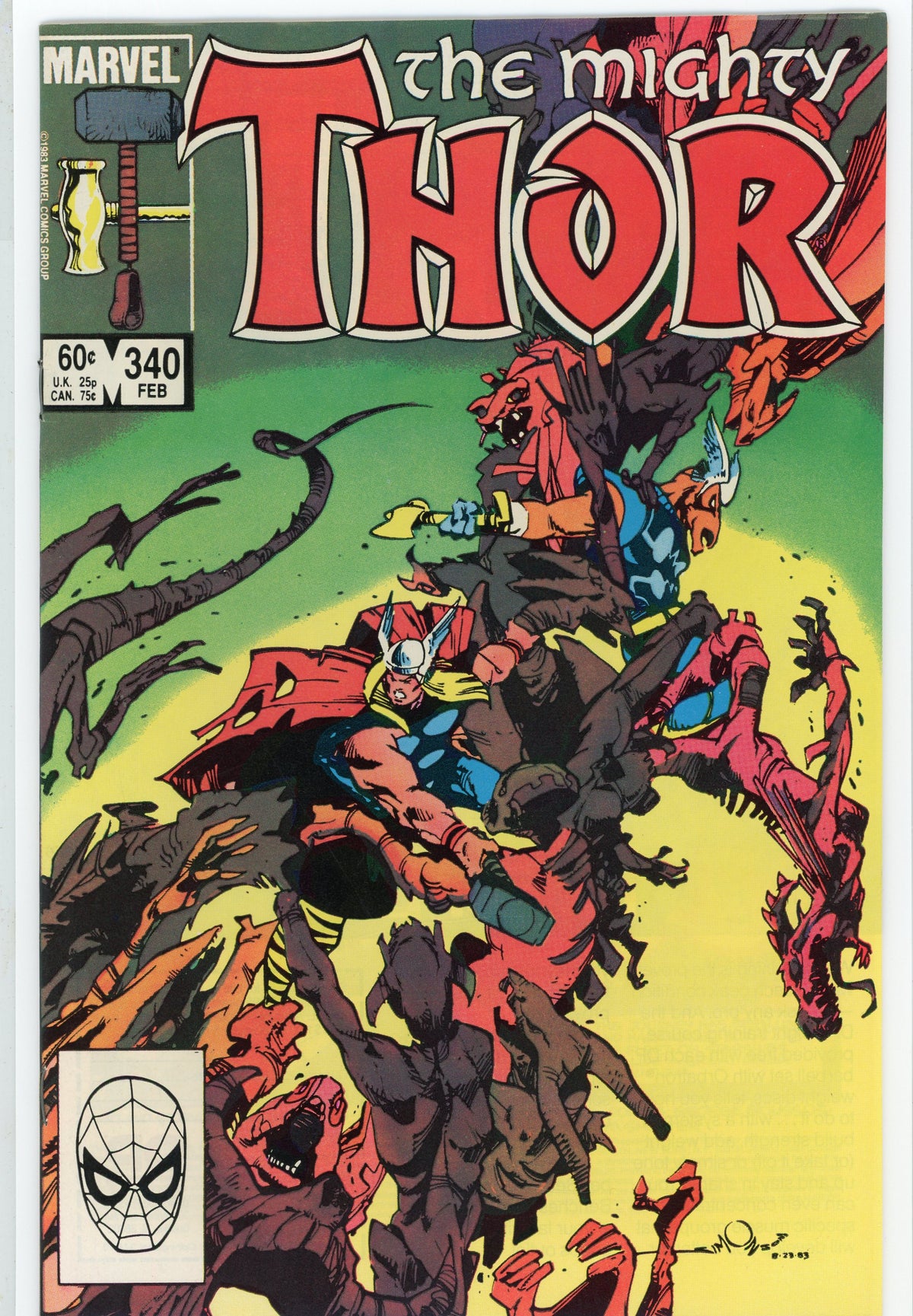 THE MIGHTY THOR #340 NM EXCEPTIONAL SIMONSON COVER GREAT LOOKING SHEEN