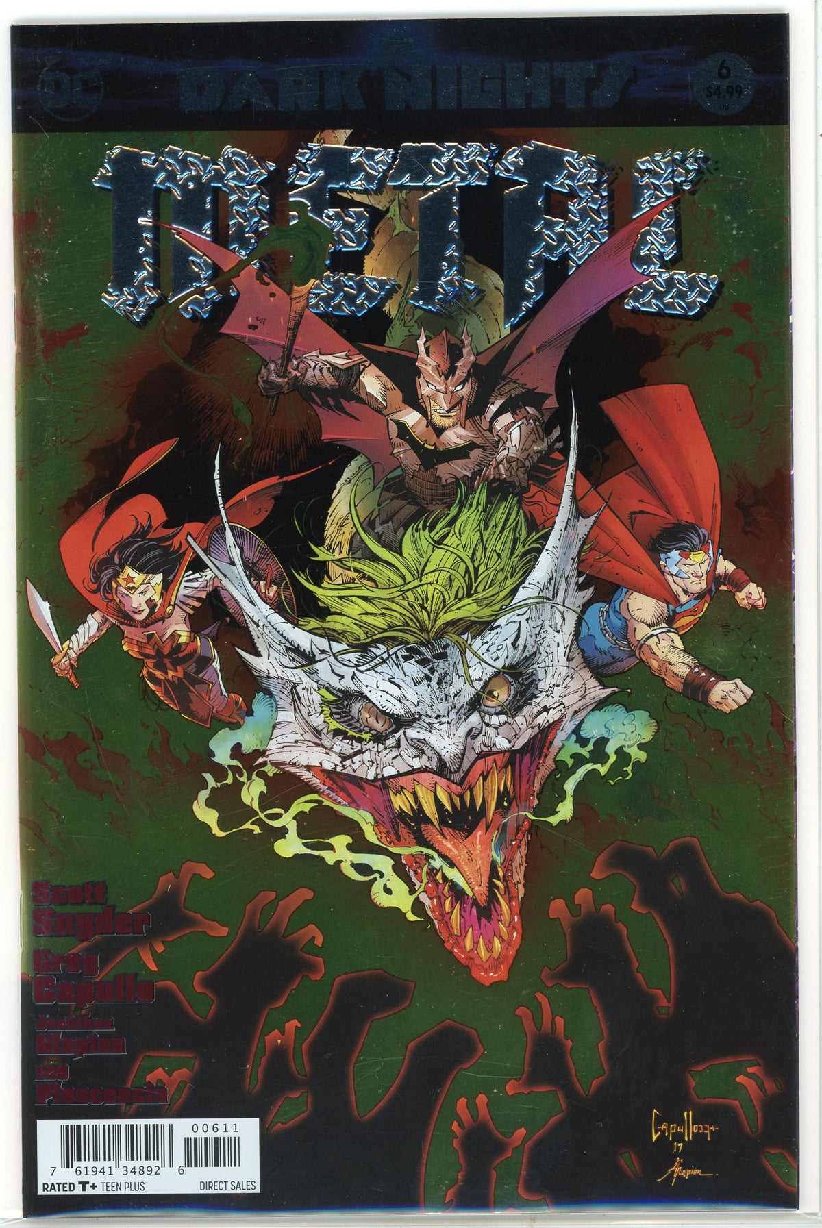 DARK NIGHTS METAL #6 NM SNYDER CAPULLO WORK INCREDIBLE COVER AND GLOSS