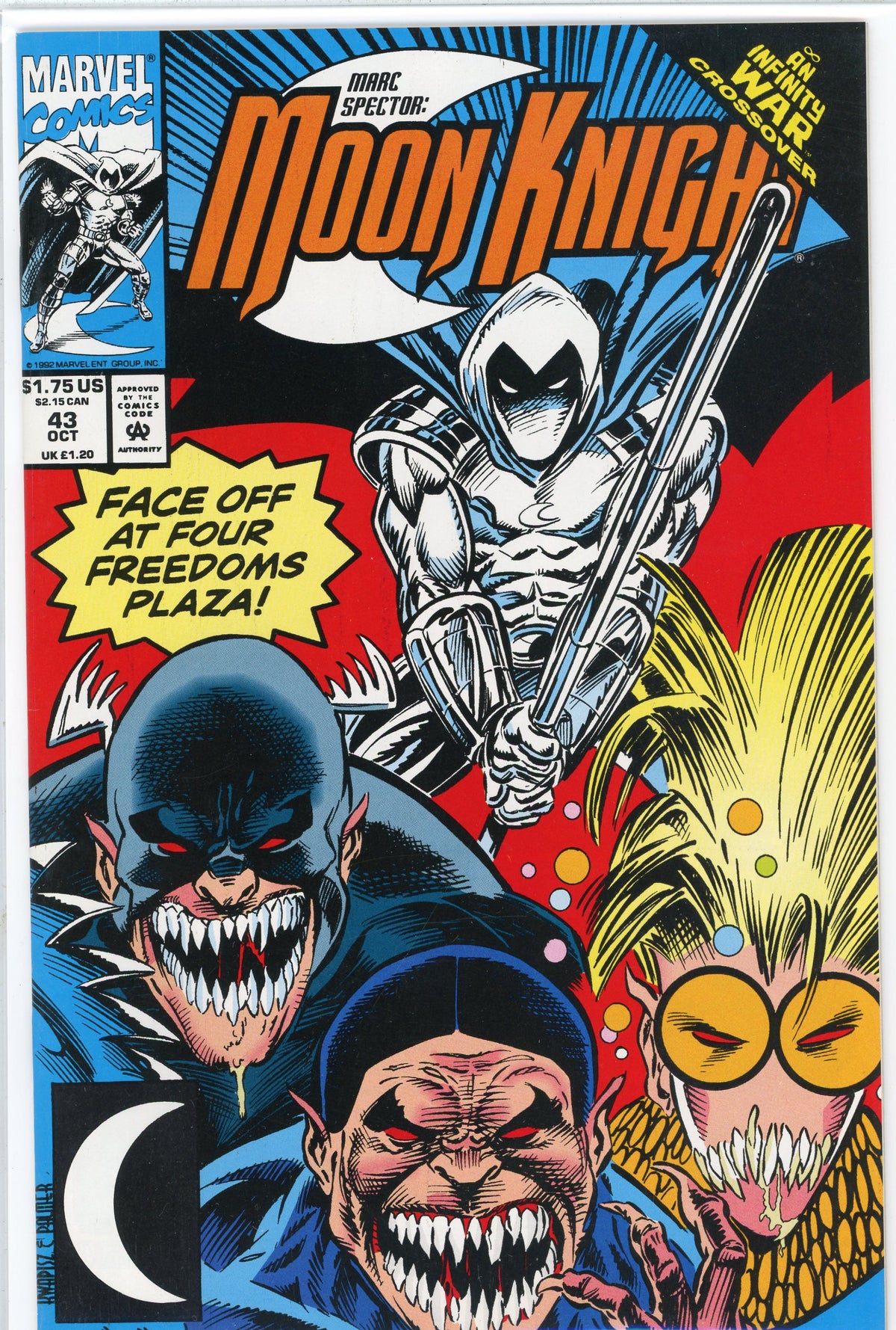 MARC SPECTOR MOON KNIGHT #43 NM ACTION PACKED COVER LUSTROUS FINISH