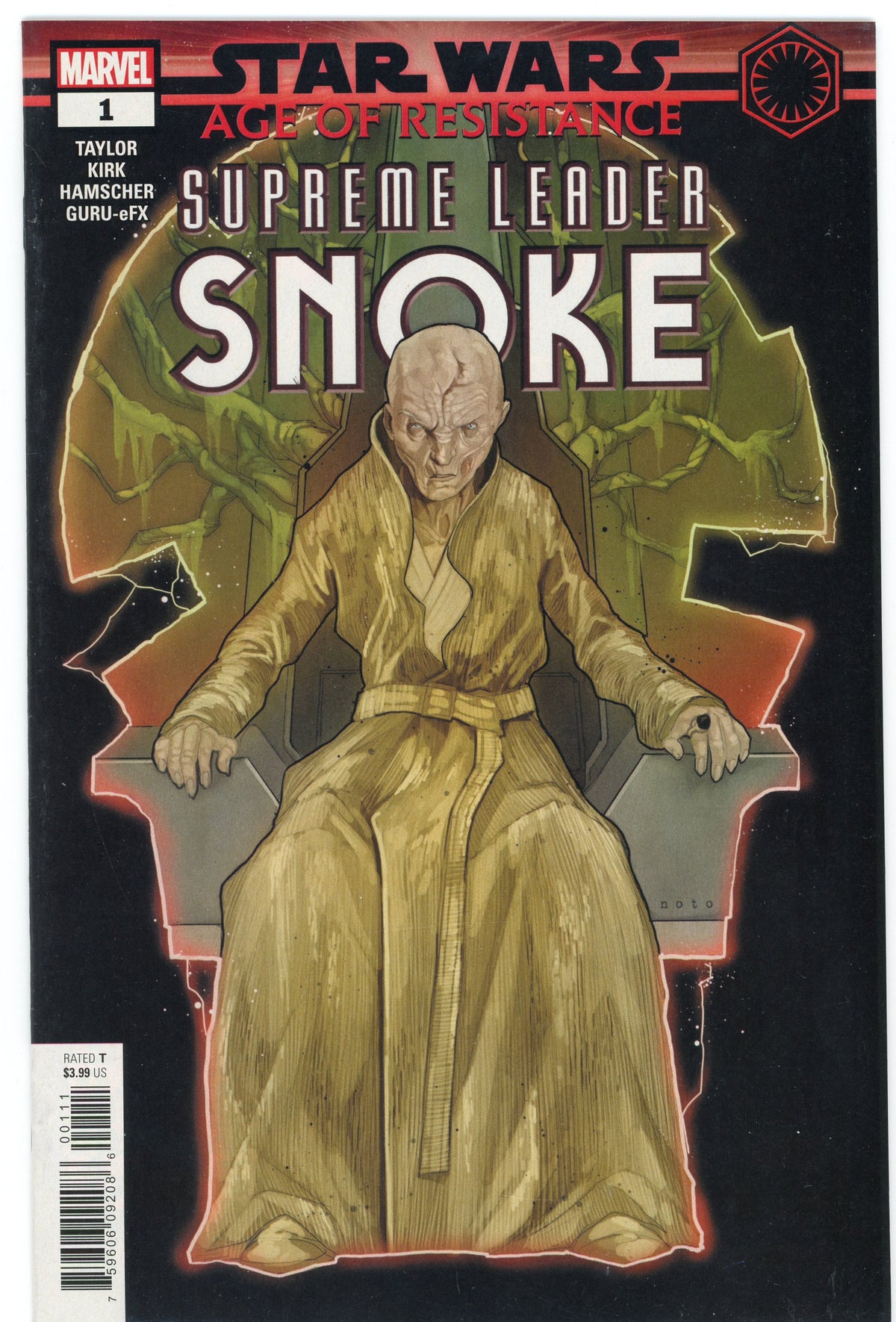STAR WARS SUPREME LEADER SMOKE #1 NM MENACING COVER GREAT COLOR PALETTE