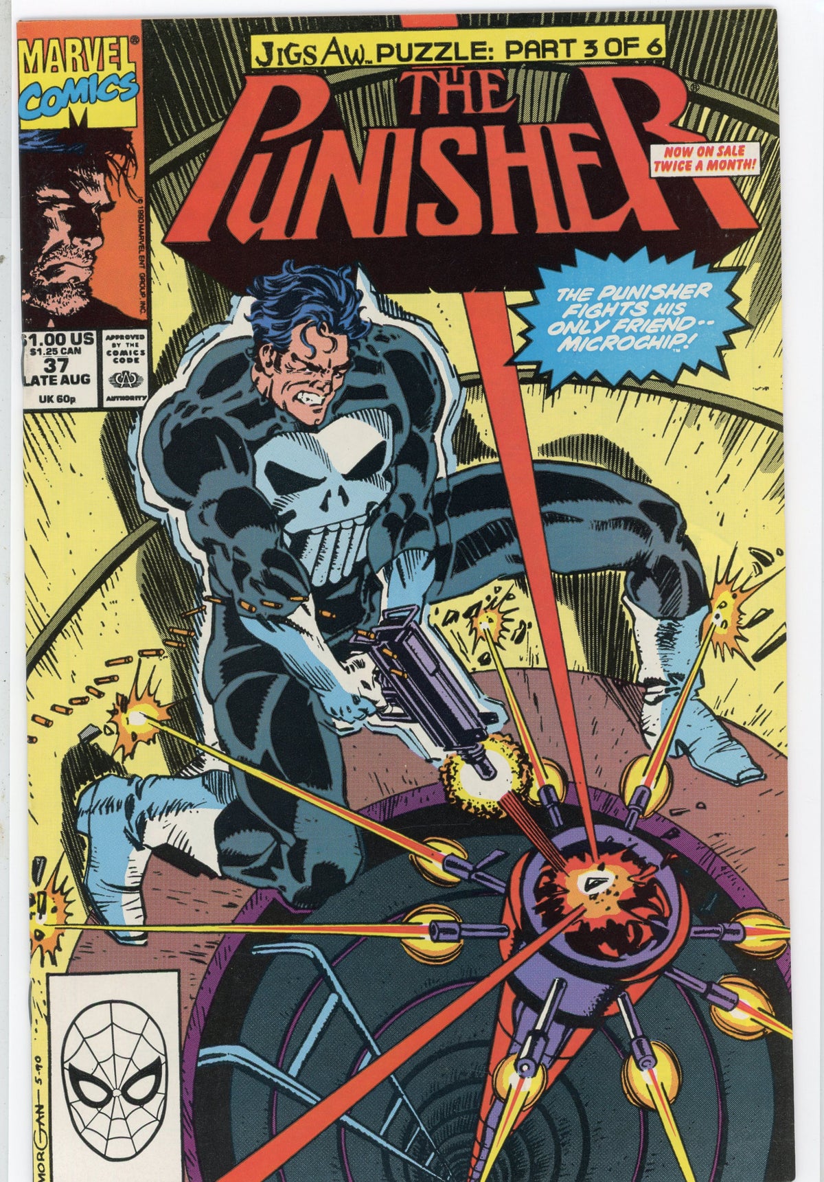 THE PUNISHER #37 NM EXPLOSIVE ACTION COVER INCREDIBLE SHEEN