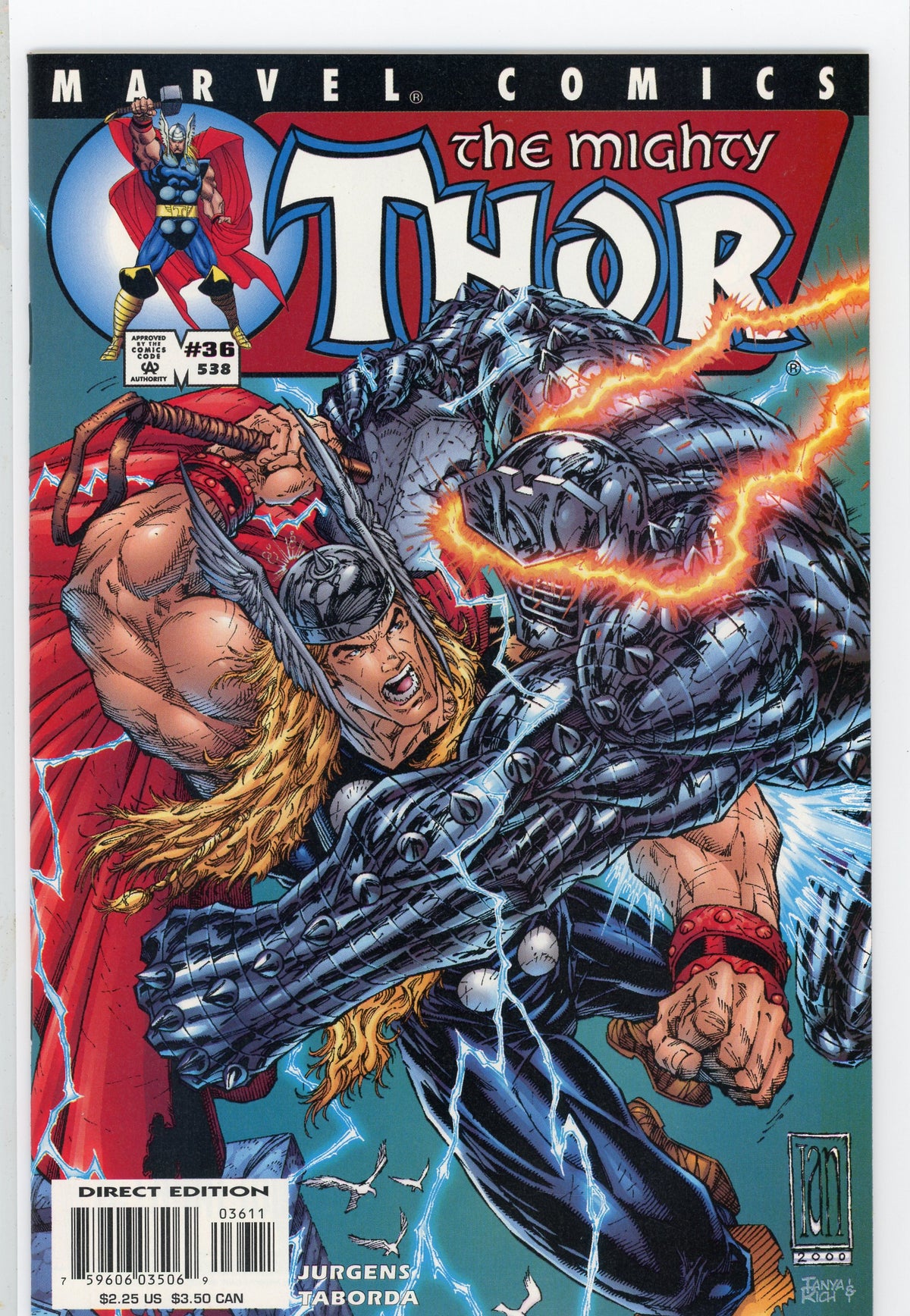 THE MIGHTY THOR #36 NM ELECTRIFYING COVER FANTASTIC GLOSS