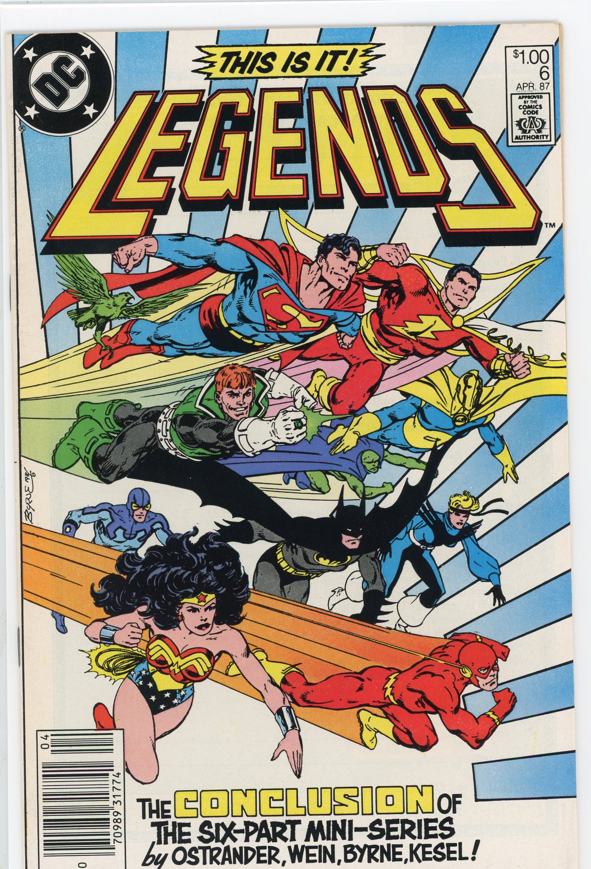 LEGENDS #6 NM CONCLUSION OF SERIES GREAT BYRNE COVER NICE FINISH