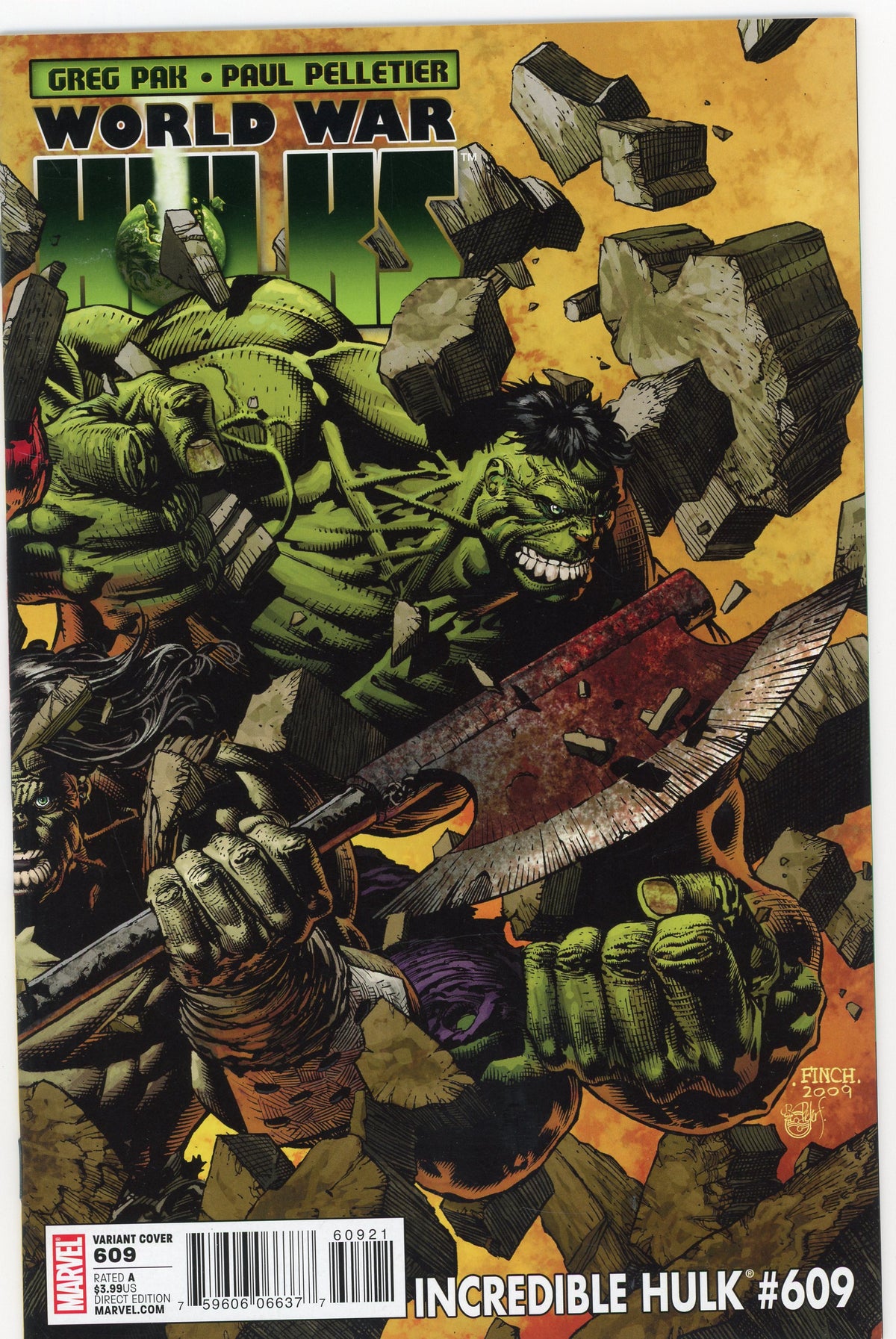 INCREDIBLE HULK #609 NM WORLD WAR HULKS VARIANT COVER PAK WORK