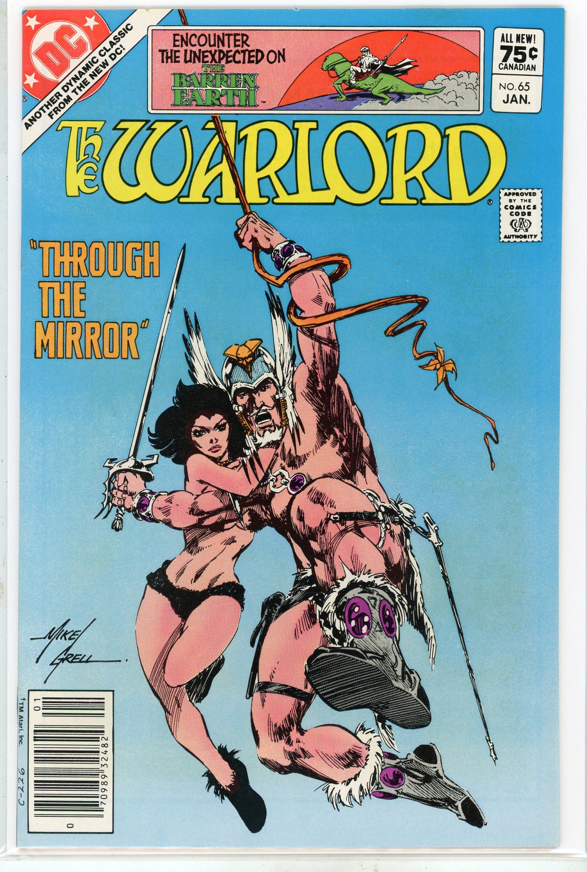 WARLORD #65 NM CPV ACTION PACKED COVER FANTASTIC SHEEN
