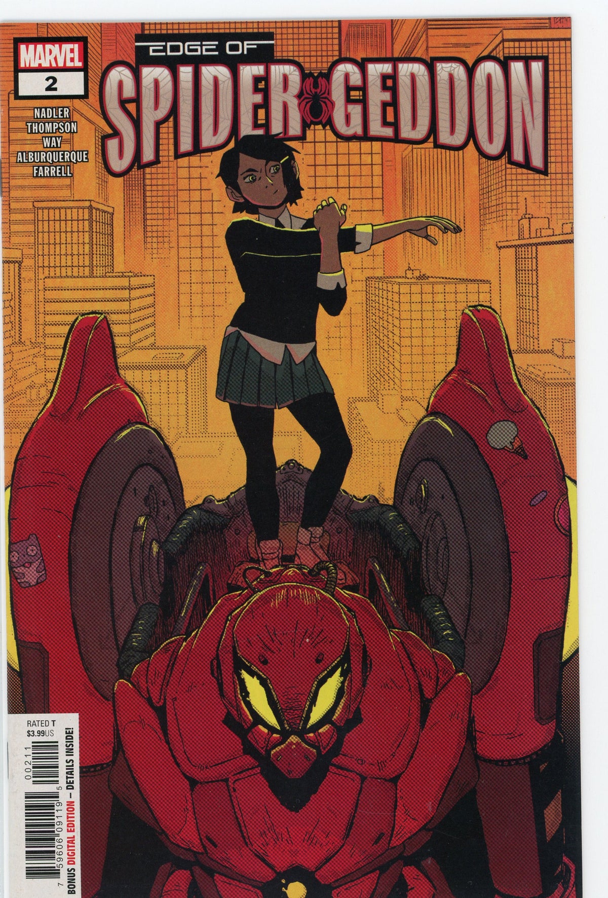 EDGE OF SPIDER GEDDON #2 NM MIND BLOWING COVER NICE COLOR SCHEME