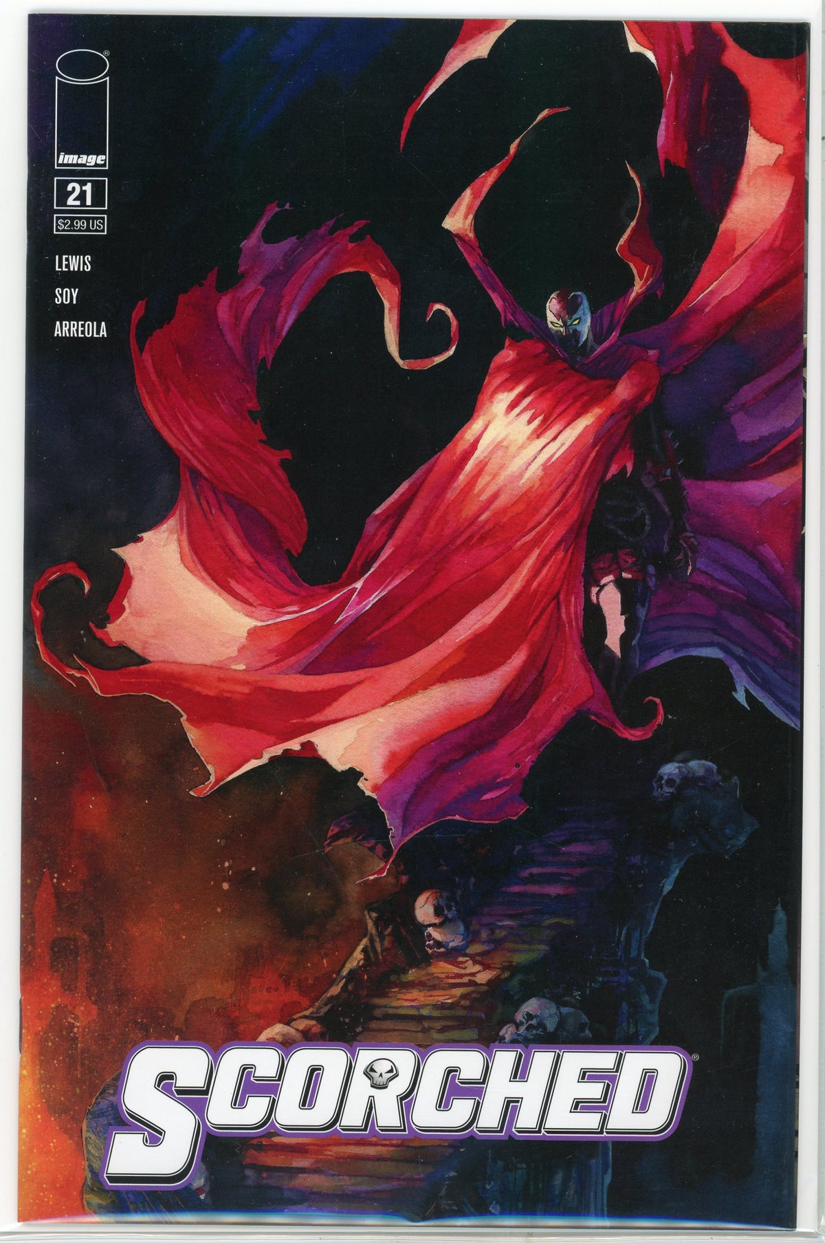 SCORCHED #21 NM INCREDIBLE COVER KILLER GLOSSY SHEEN