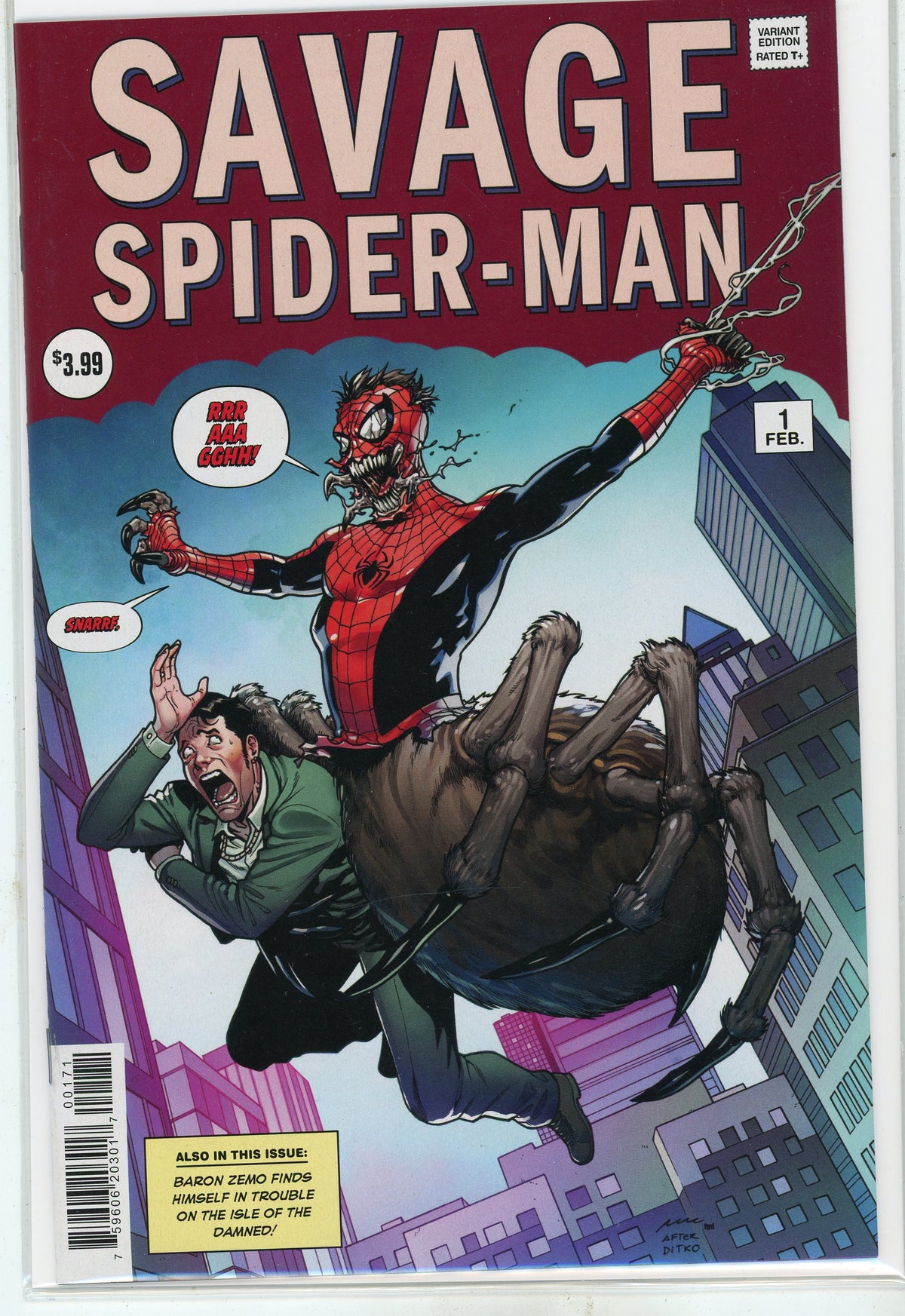 SAVAGE SPIDER MAN #1 NM GREAT ASM #15 COVER HOMAGE GLOSSY COVER
