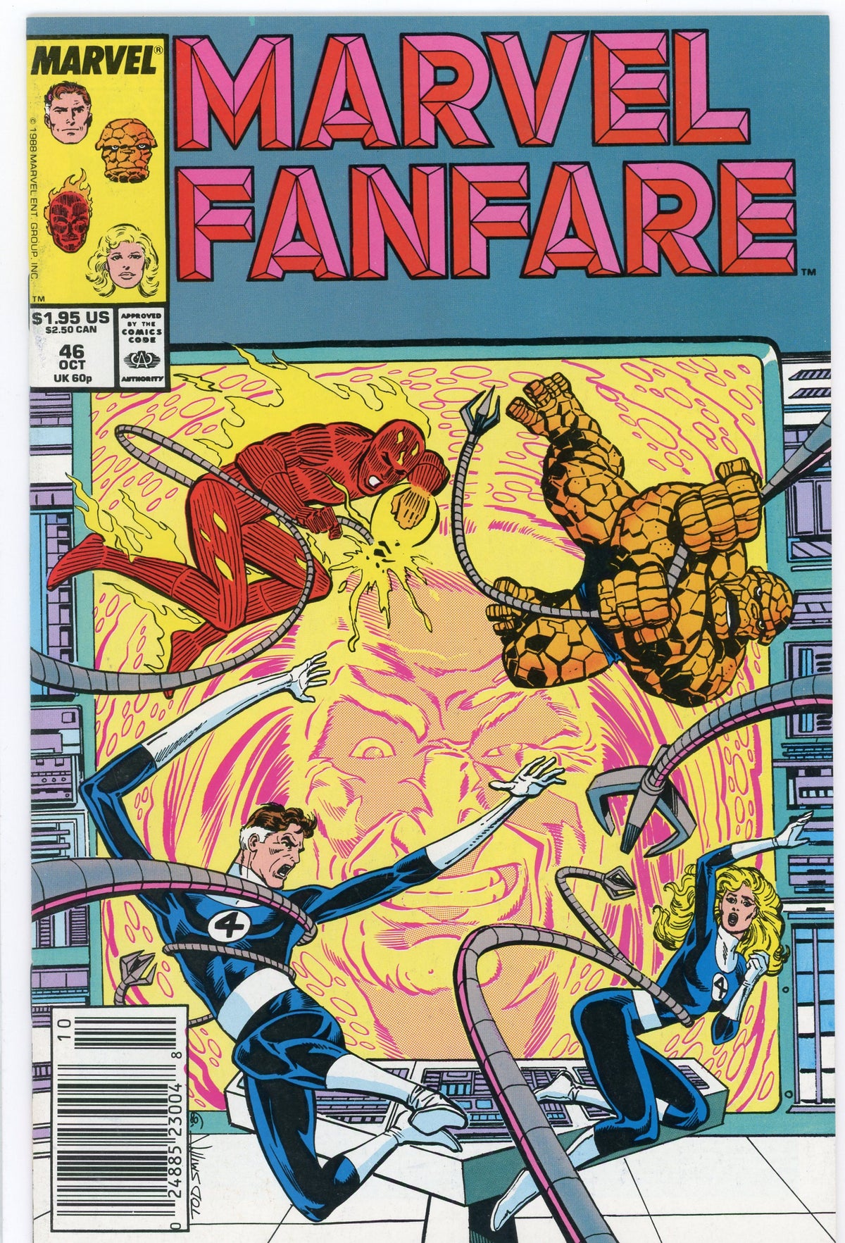 MARVEL FANFARE #46 NM TERRIFIC BATTLE COVER FANTASTIC GLOSS