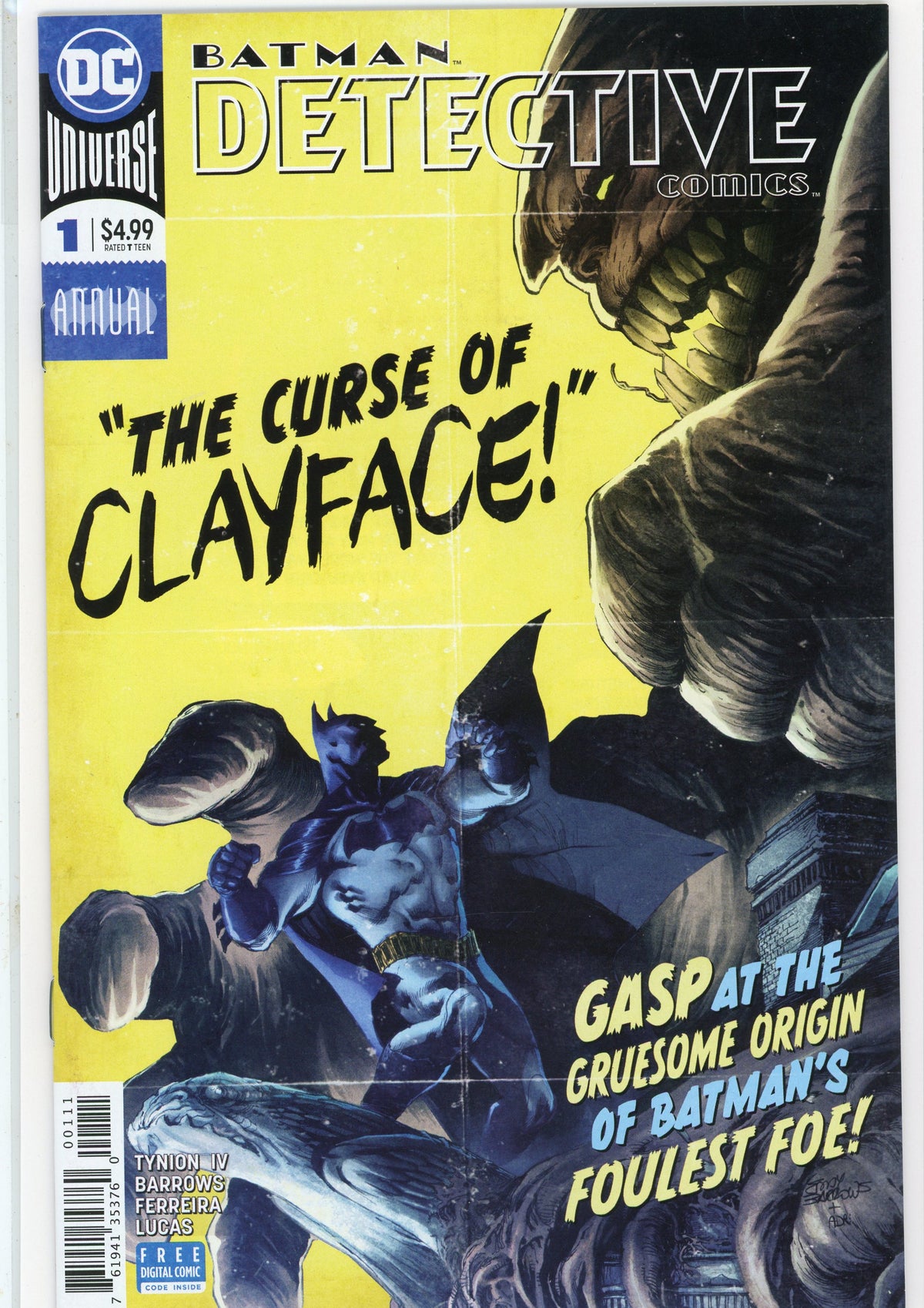 DETECTIVE COMICS #1 NM DC UNIVERSE ANNUAL STUNNING COVER TYNION WORK