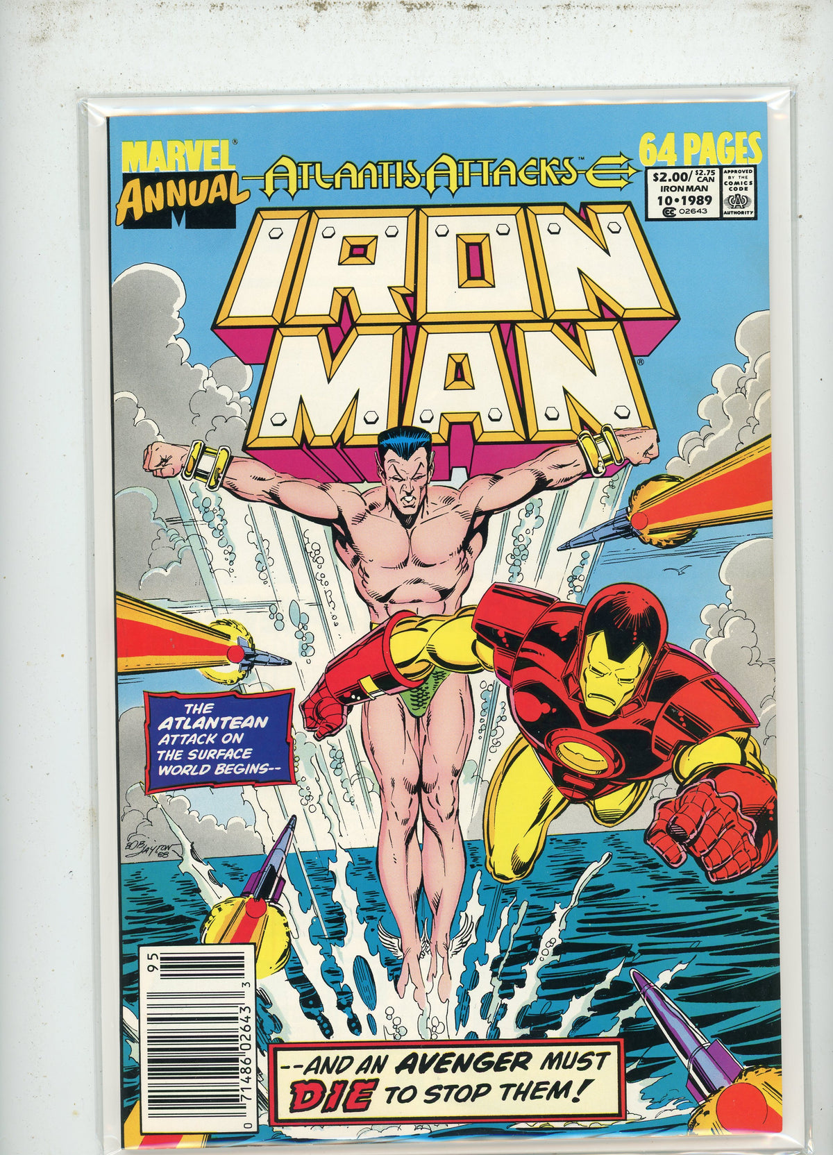 IRON MAN ANNUAL #10 NM GREAT SUB MARINER APP. STUNNING SHEEN