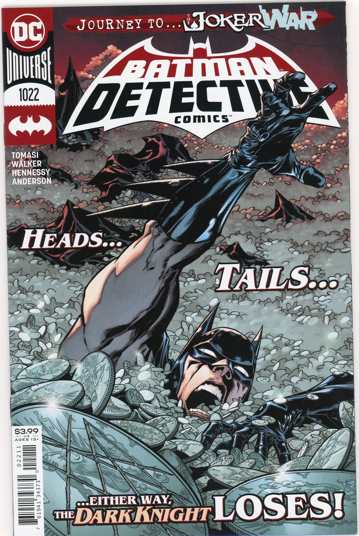 DETECTIVE COMICS #1022 NM TOMASI WORK SUSPENSEFUL COVER GREAT COLOR