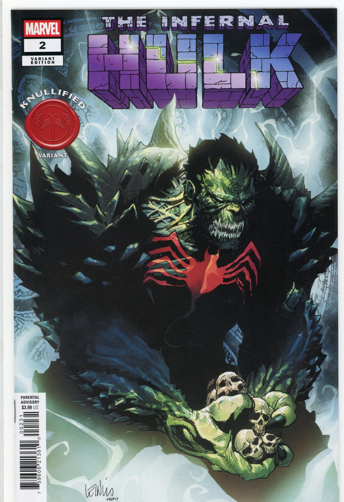 THE INFERNAL HULK #2 NM VARIANT ED. SPECTACULAR BATTLE COVER GREAT GLOSS