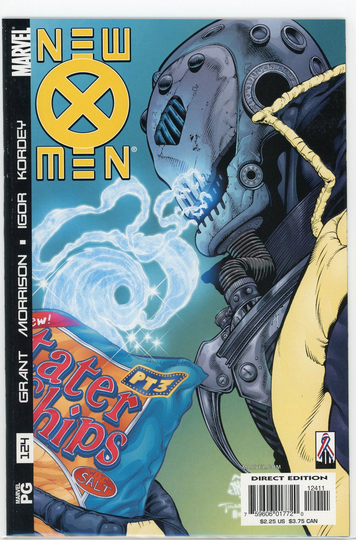 NEW X-MEN #124 NM MORRISON WORK AWE INSPIRING COVER TERRIFIC GLOSS