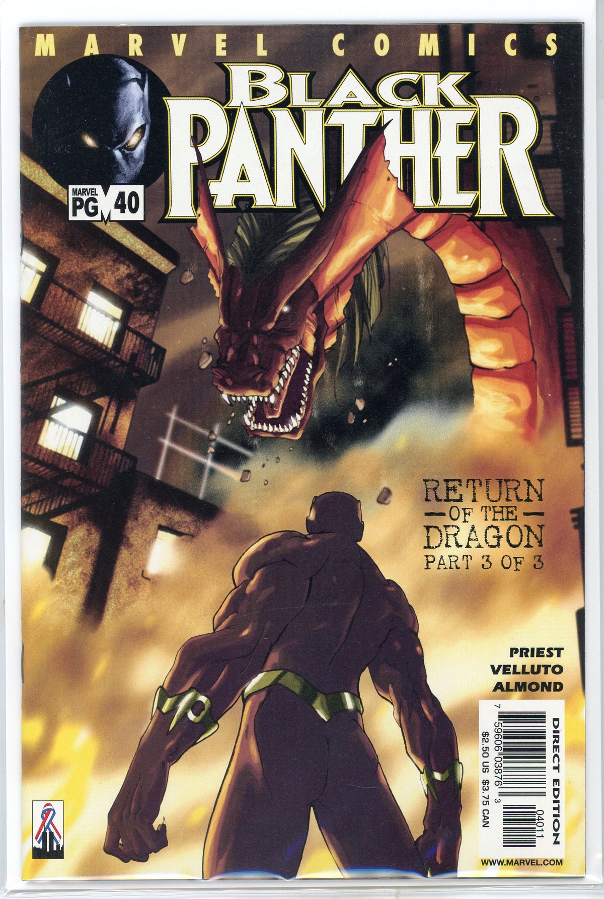 BLACK PANTHER #40 NM TERRIFIC DRAGON COVER FANTASTIC COLOR PALETTE