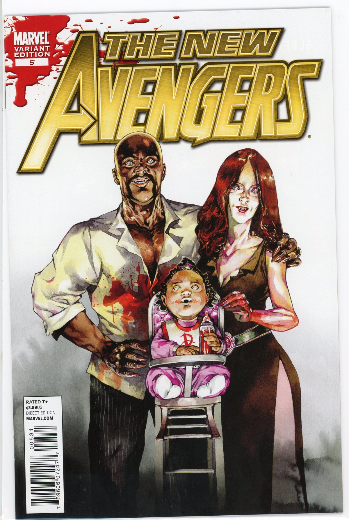 THE NEW AVENGERS #5 NM VARIANT ED. DISTURBING COVER GLISTENING FINISH