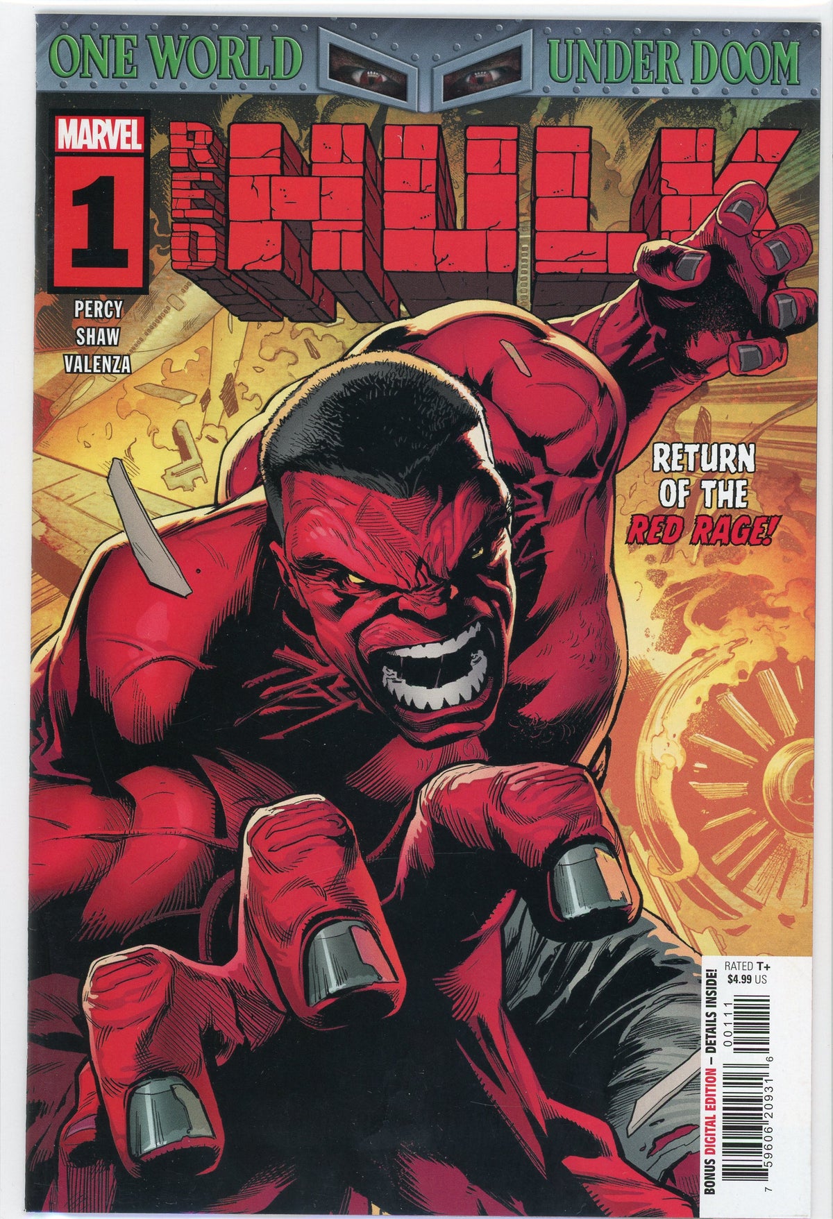 RED HULK #1 NM INTENSE COVER SUPERB GLOSSY SHEEN