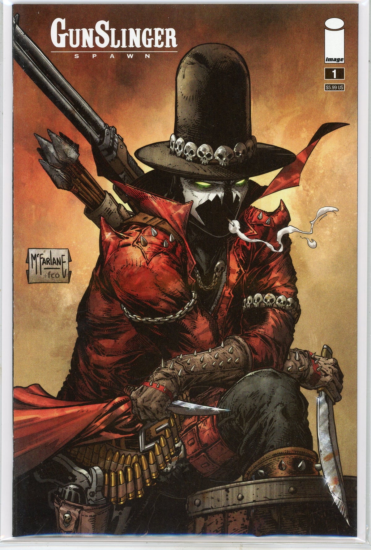 GUNSLINGER SPAWN #1 NM IMAGE COMICS CLASSIC MCFARLANE COVER