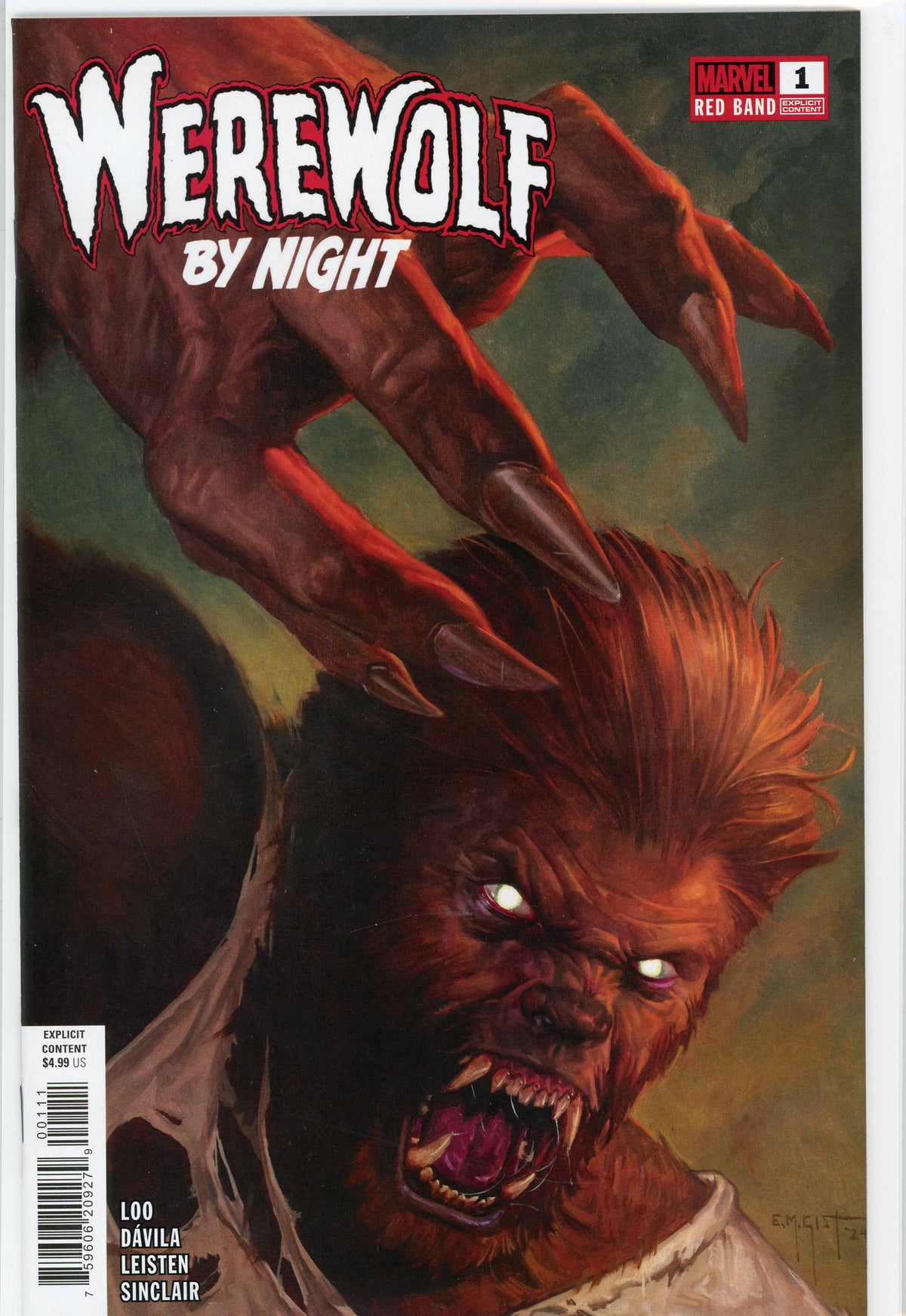 WEREWOFF BY NIGHT #1 NM GLOSSY FINISH HORRIFYING COVER