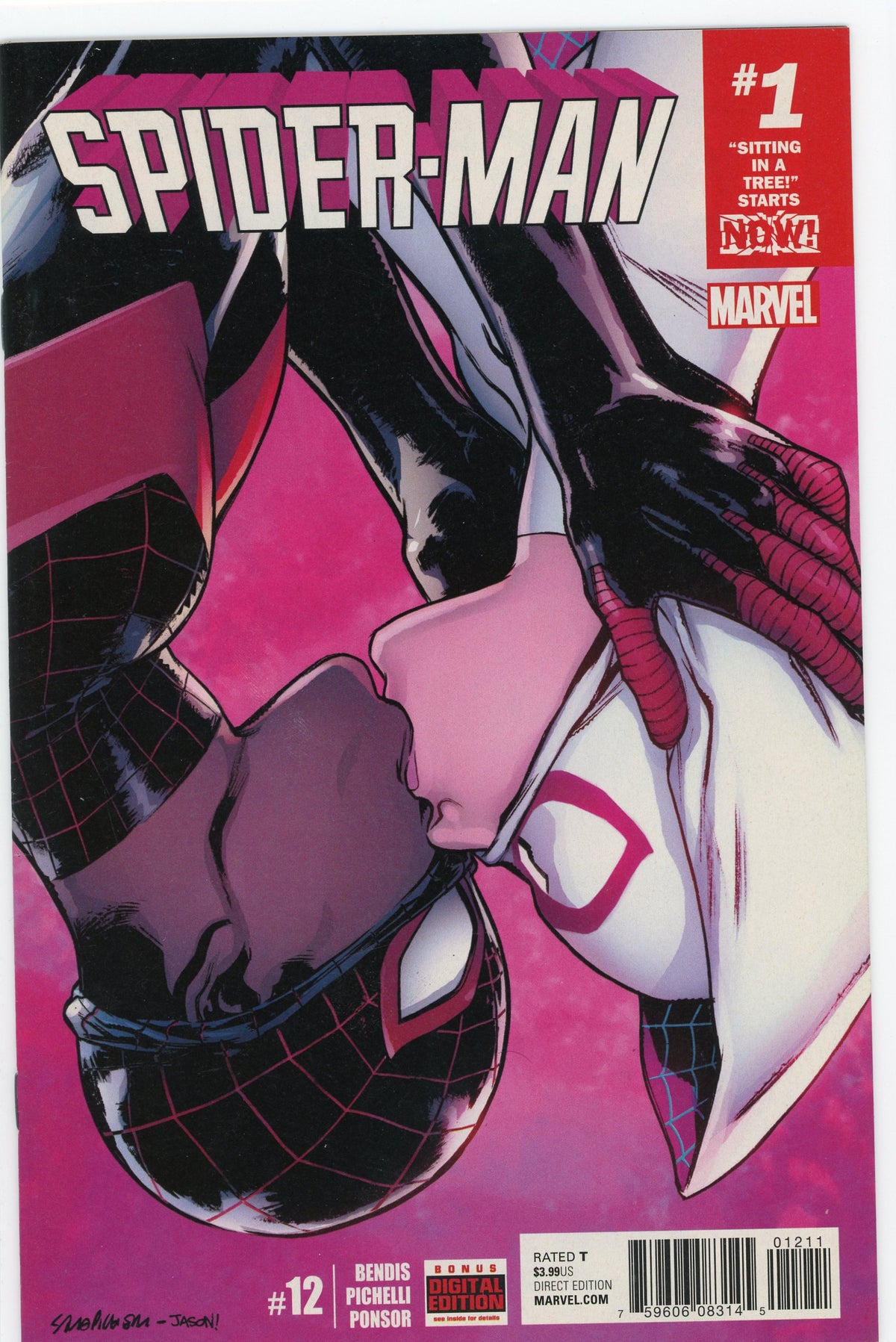 SPIDER MAN #12 NM BENDIS WORK CLASSIC KISSING COVER KILLER GLOSS