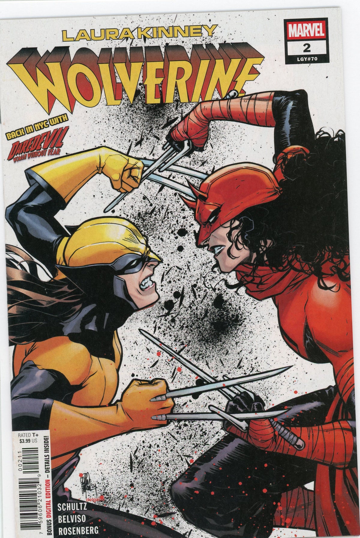 LAURA KINNEY WOLVERINE #2 NM INCREDIBLE BATTLE COVER GLOSSY SHEEN