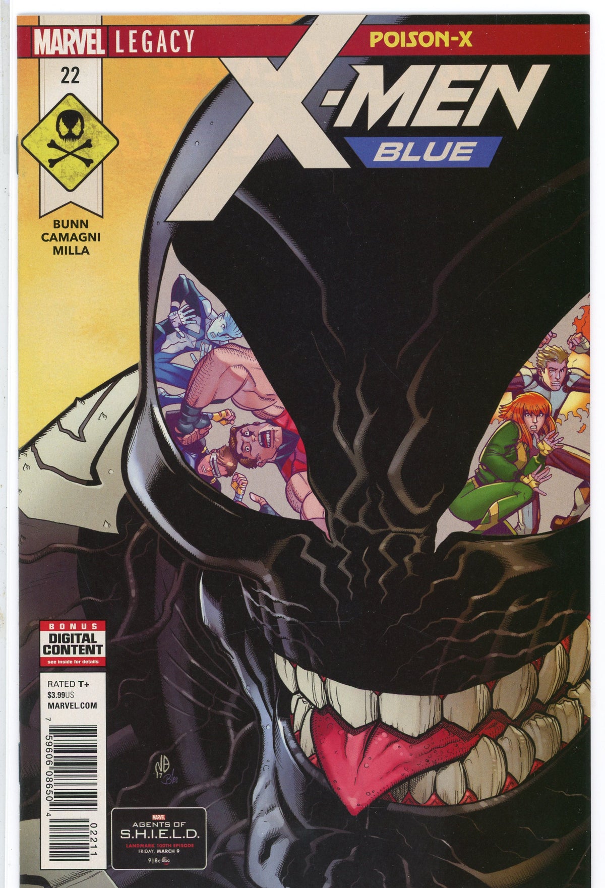 X-MEN BLUE #22 NM AWE INSPIRING COVER SENSATIONAL SHEEN