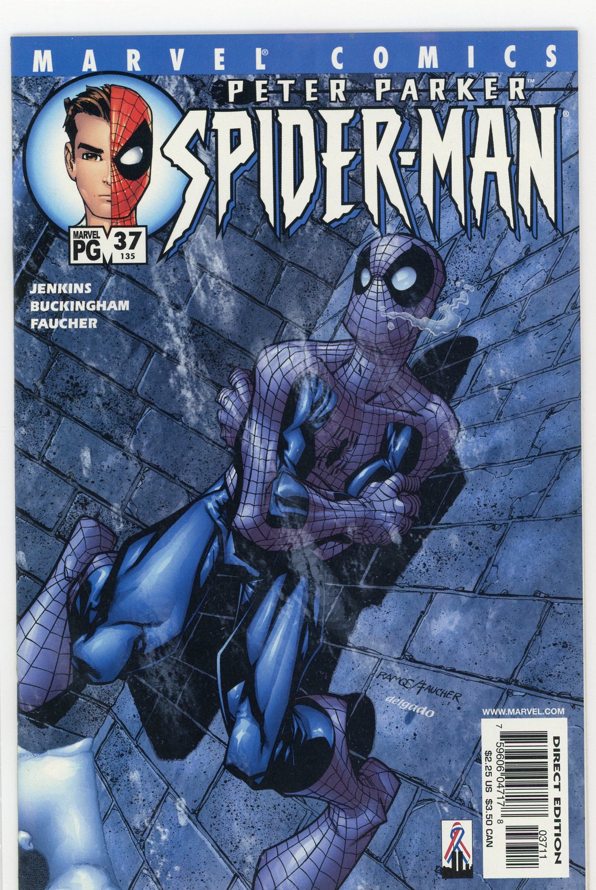 PETER PARKER SPIDERMAN #37 NM GREAT BLUE TONE COVER STUNNING FINISH
