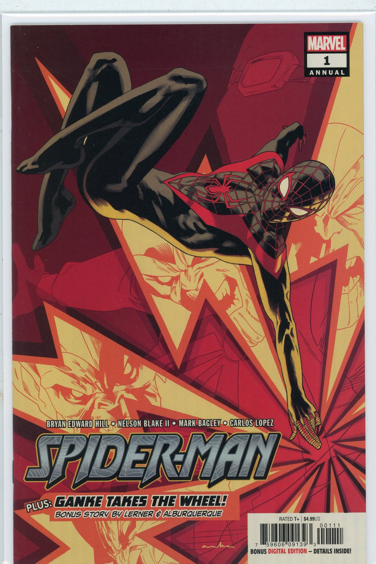 SPIDERMAN ANNUAL #1 NM BAGLEY WORK DAZZLING COVER STUNNING SHEEN