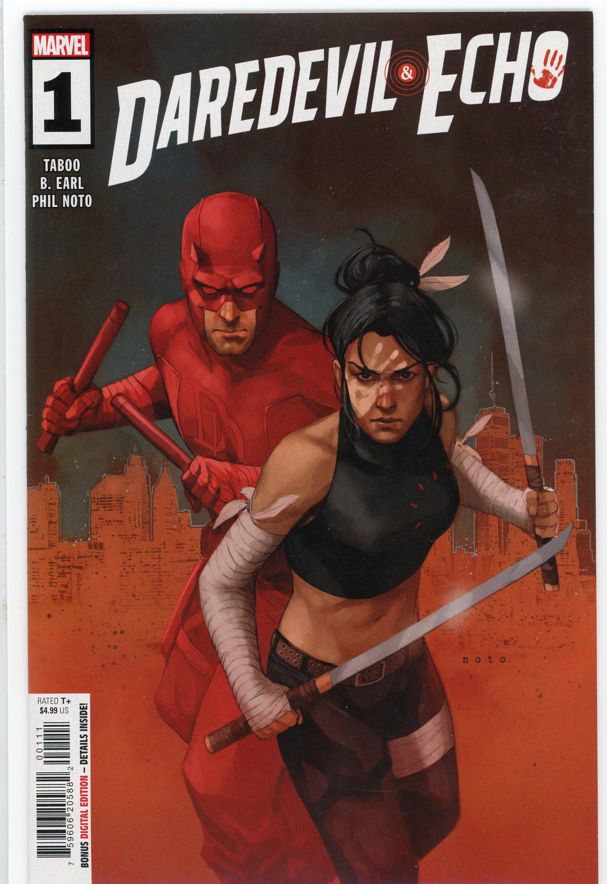 DAREDEVIL AND ECHO #1 NM GREAT IMPRESSIONISTIC COVER STUNNING FINISH