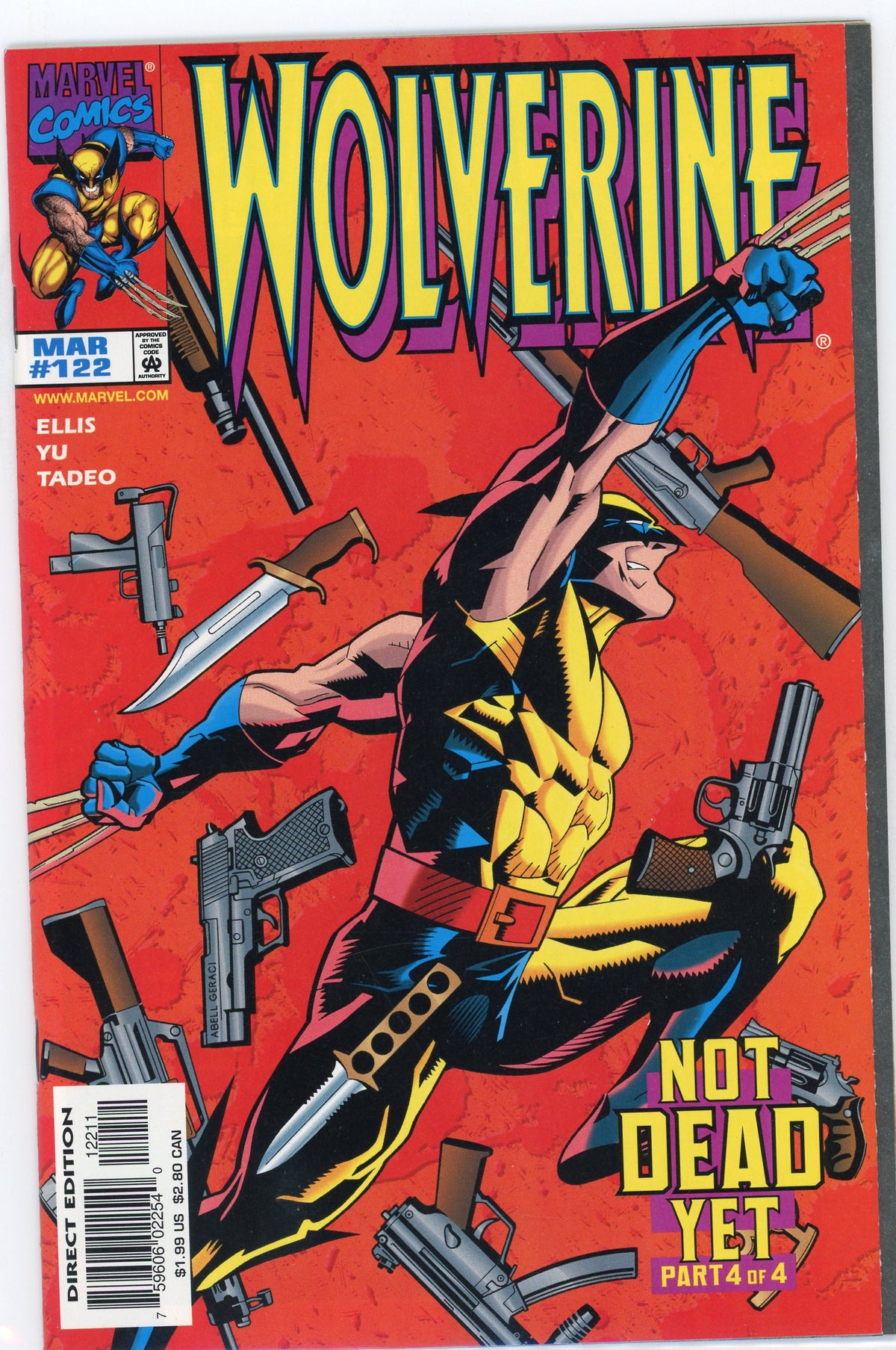 WOLVERINE #122 NM ALL OUT ACTION COVER BRILLIANT GLOSSY SHEEN