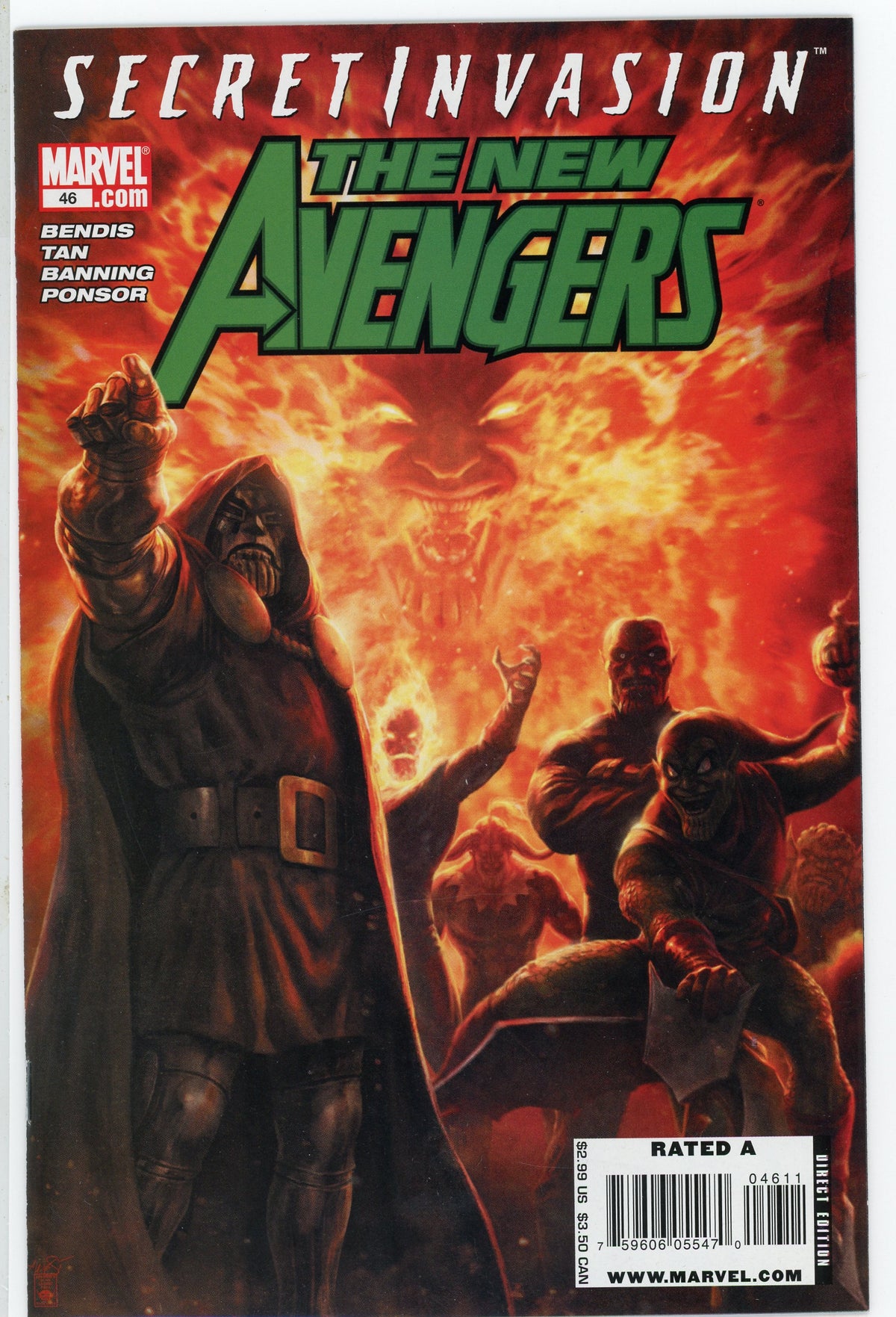THE NEW AVENGERS #46 NM SECRET INVASION BENDIS WORK PHENOMENAL COVER