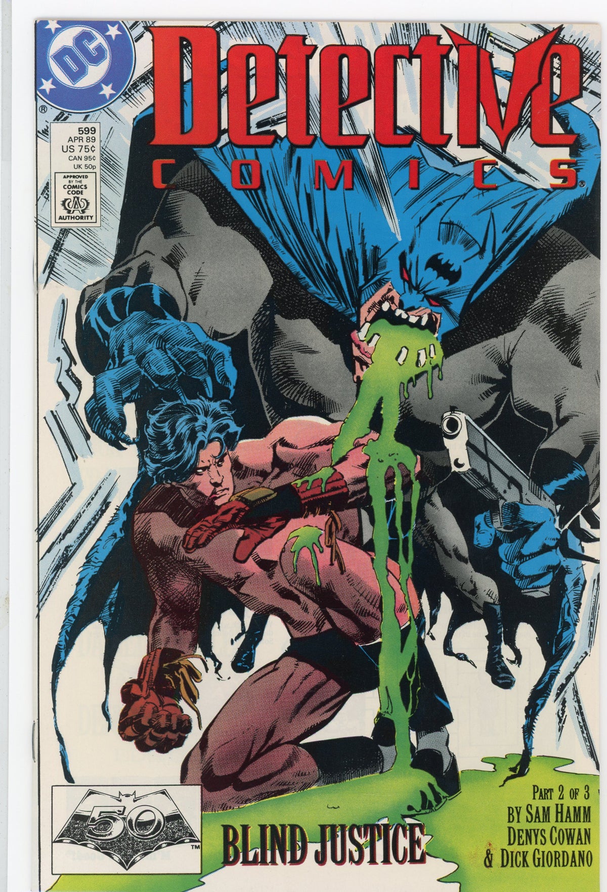 DETECTIVE COMICS #599 NM STUNNING STORYLINE GROTESQUE COVER GEM