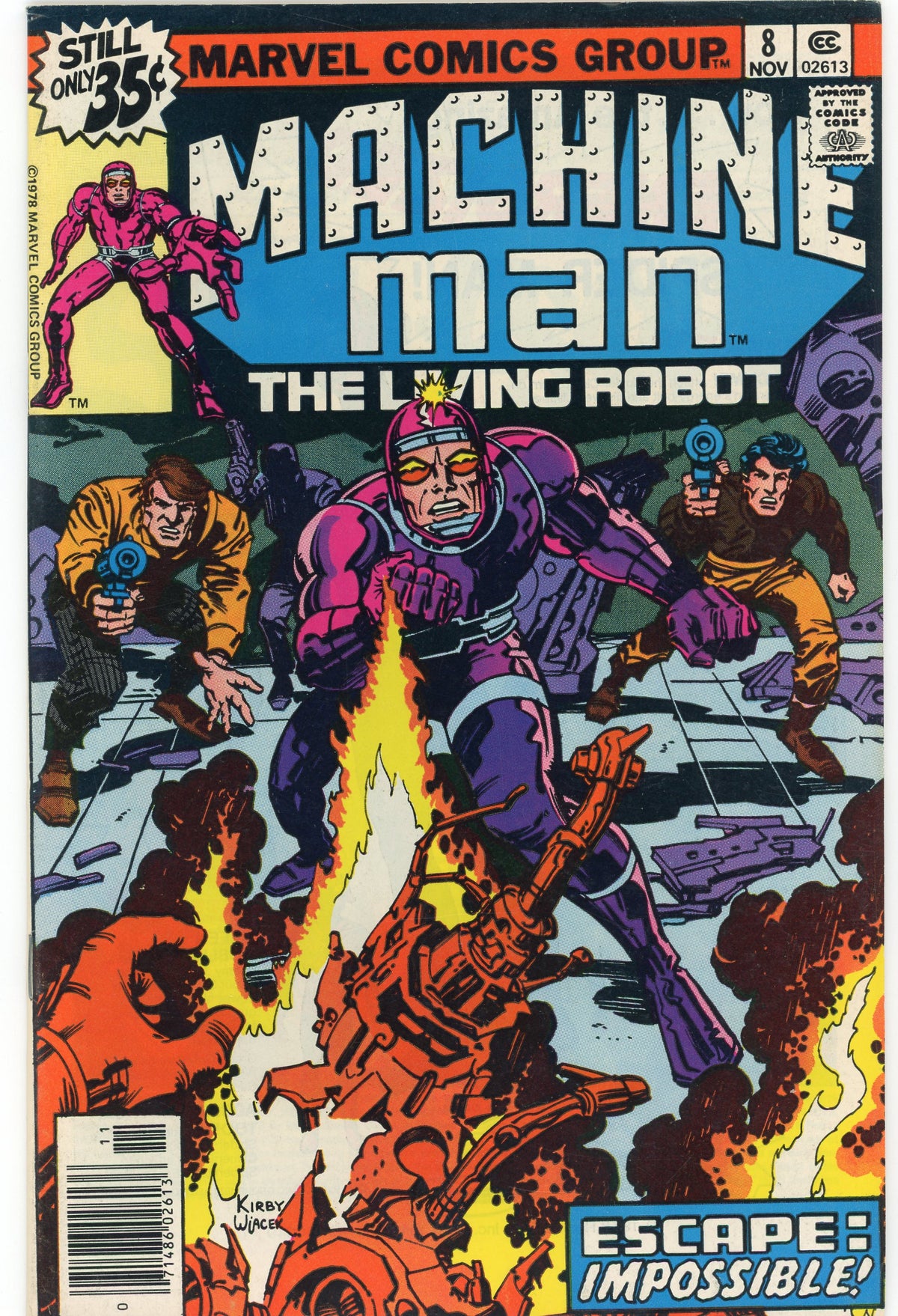 MACHINE MAN #8 NM CLASSIC KIRBY COVER BRILLIANT GLOSSY SHEEN