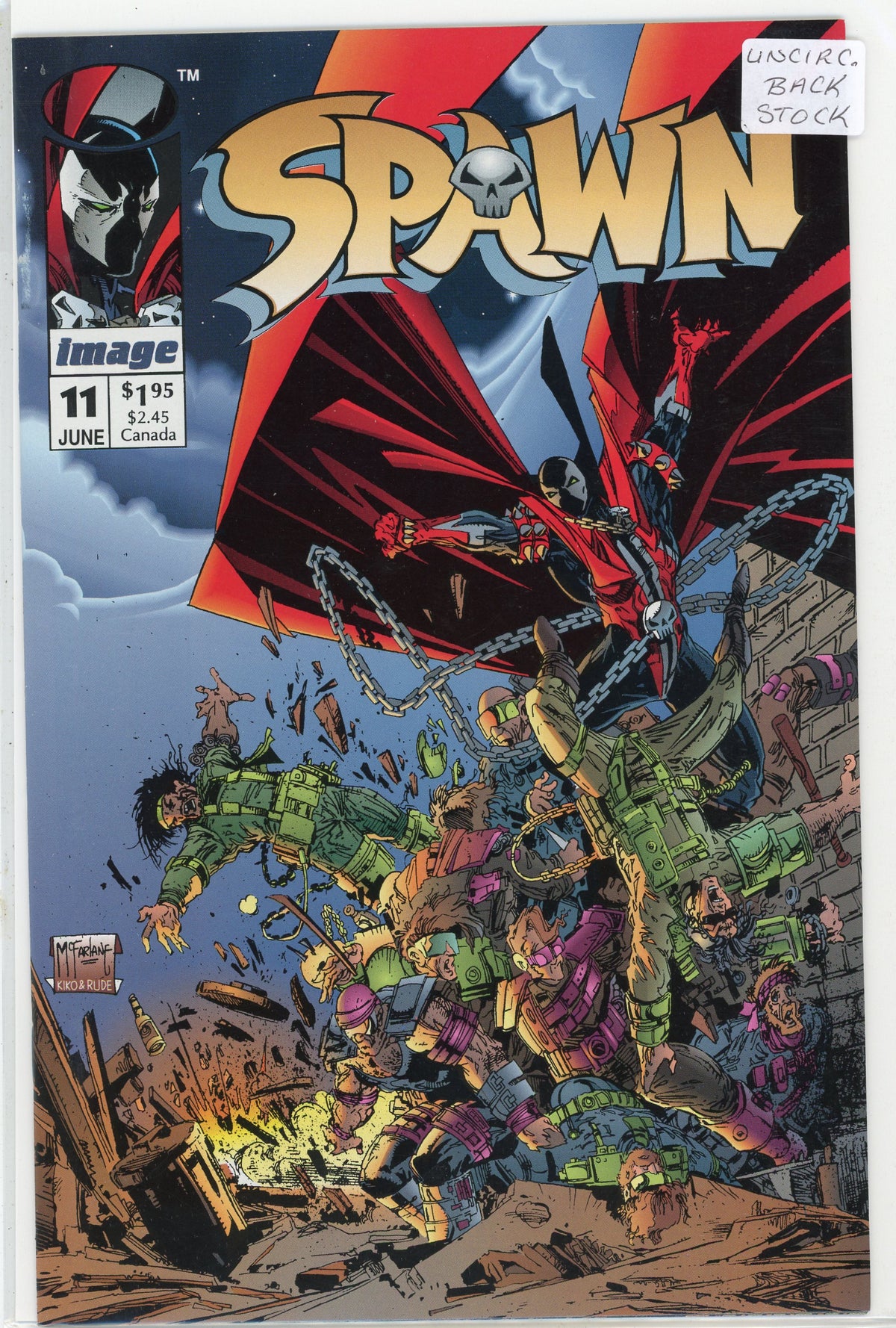 SPAWN #11 NM UNCIRCULATED BACK STOCK GORGEOUS COVER NICE SHEEN