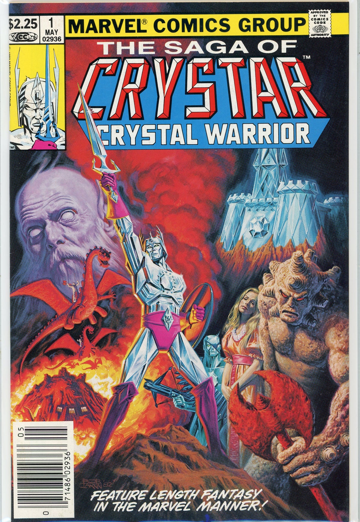 SAGA OF CRYSTAR CRYSTAL WARRIOR #1 NM ICONIC COVER KILLER SHEEN