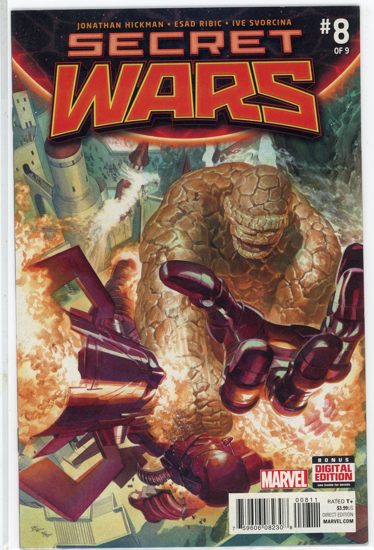 SECRET WARS #8 OF 9 NM HICKMAN WORK SPECTACULAR COVER NICE GLOSS