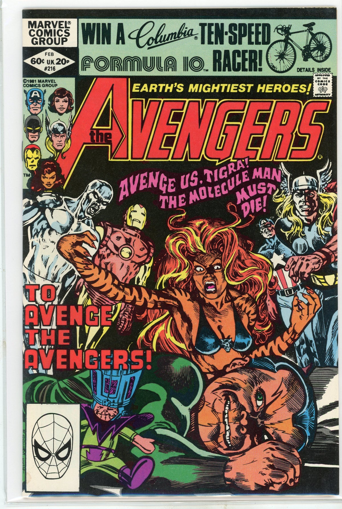 THE AVENGERS #216 NM SPECTACULAR COVER KILLER GLOSS