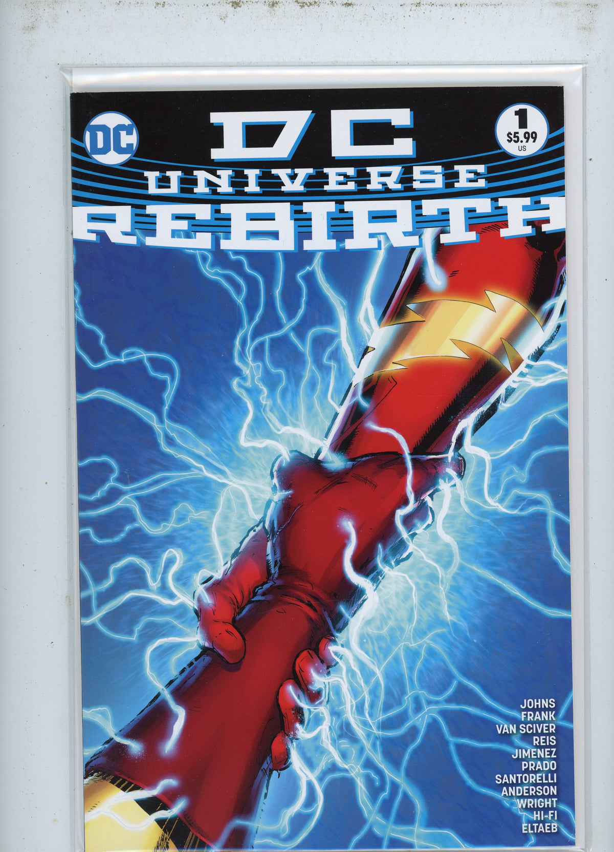 DC UNIVERSE REBIRTH #1 NM JOHNS WORK ELECTRIFYING COVER KILLER GLOSS
