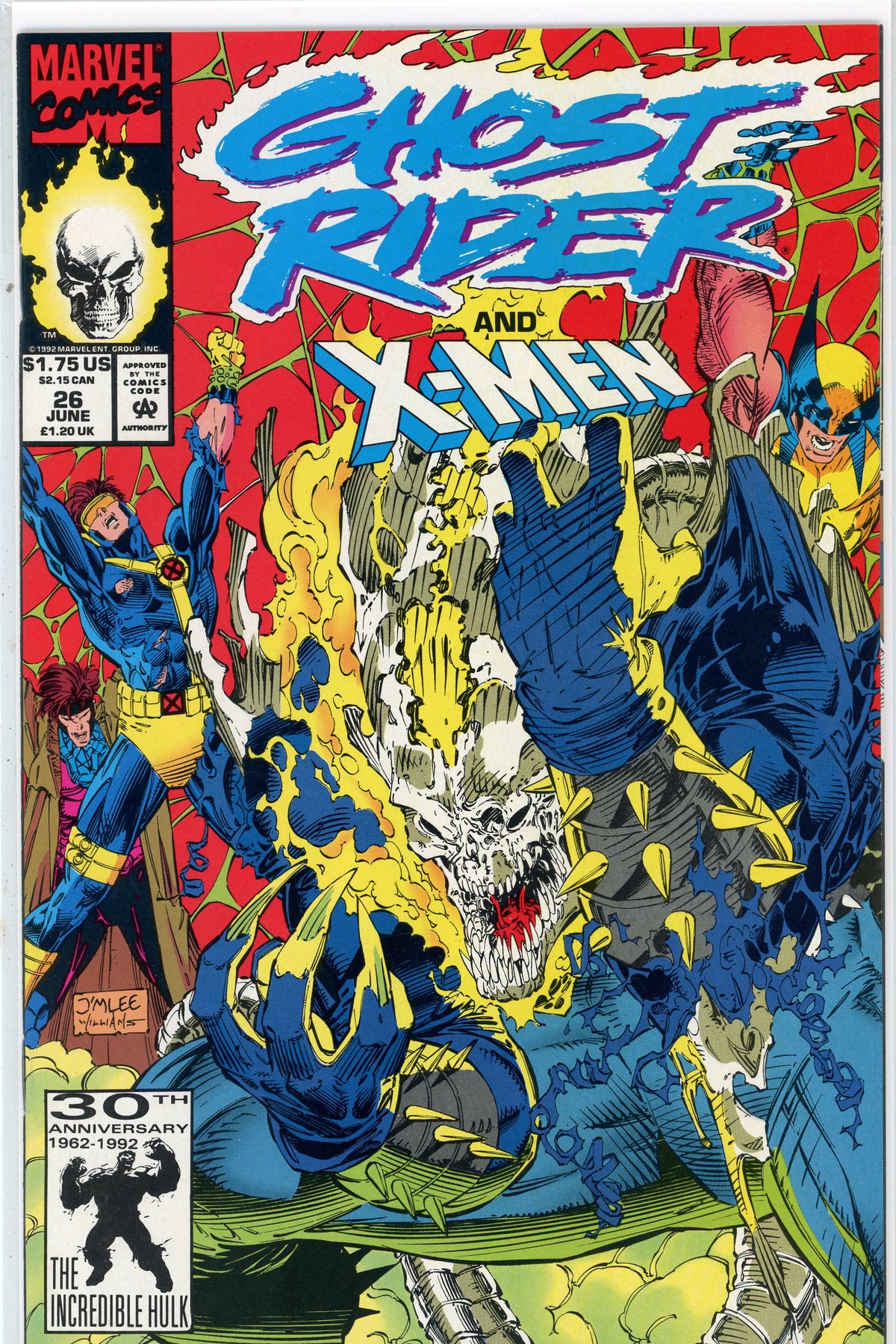 GHOST RIDER AND X-MEN #26 NM TERRIFYING COVER GREAT GLOSS