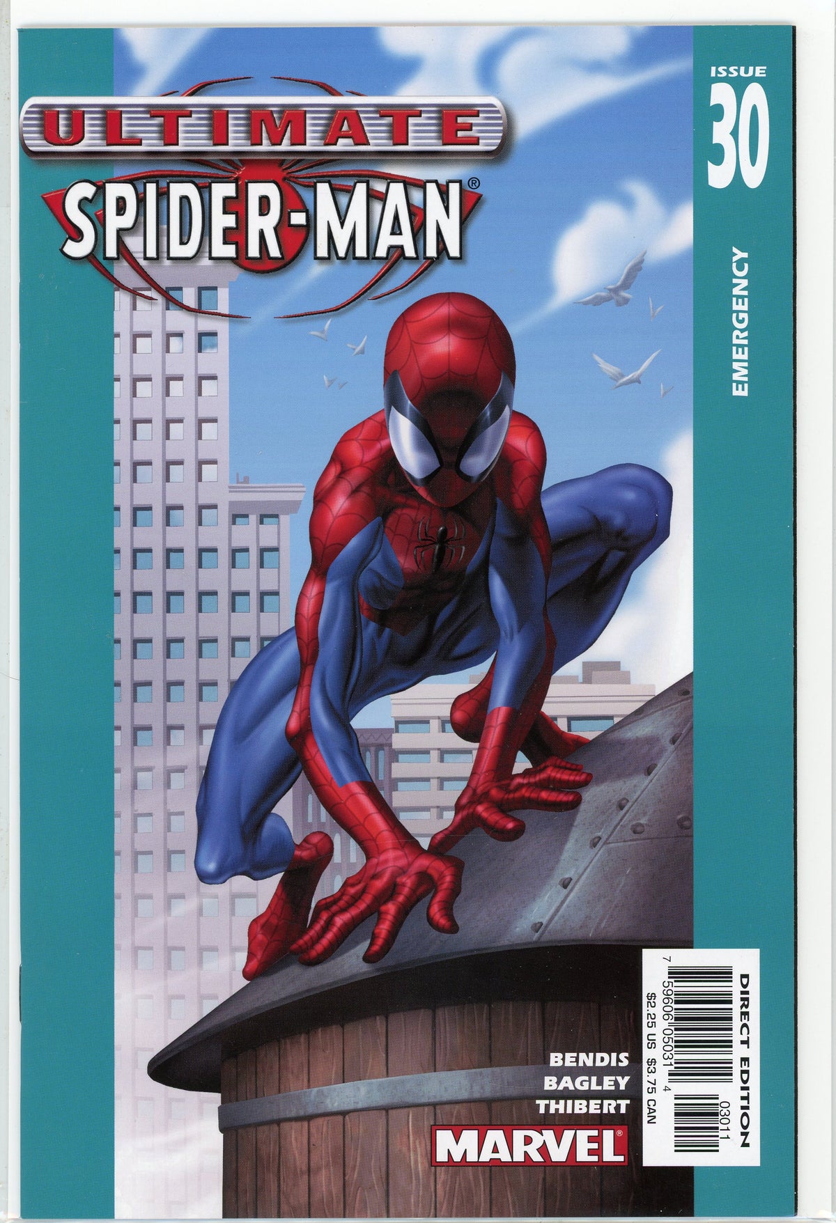 ULTIMATE SPIDERMAN #30 NM BAGLEY BENDIS WORK SHINY COVER GREAT POSE