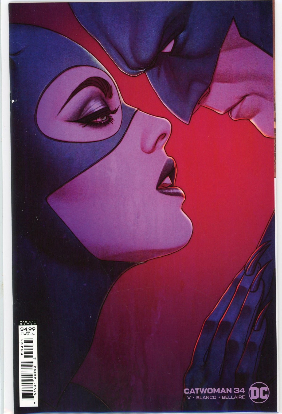 CATWOMAN #34 NM VARIANT ED. CLASSIC KISS IN WAITING COVER NICE SHEEN