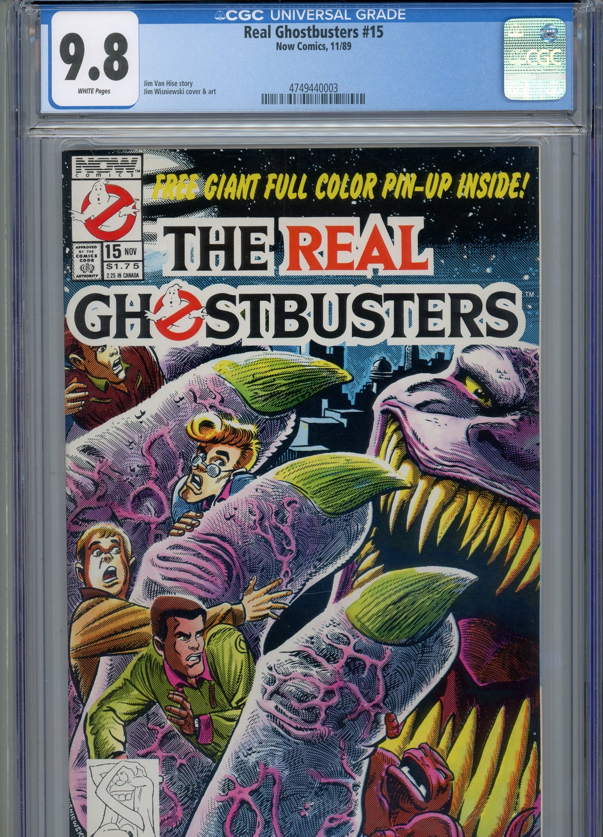 REAL GHOSTBUSTERS #15 MT 9.8 CGC WHITE PAGES VAN HISE STORY