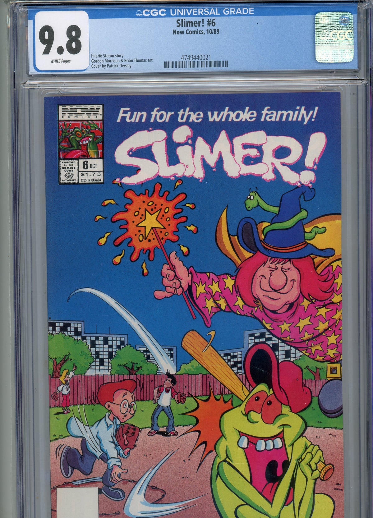 SLIMER #6 MT 9.8 CGC OWSLEY COVER THOMAS ART WHITE PAGES STATON STORY