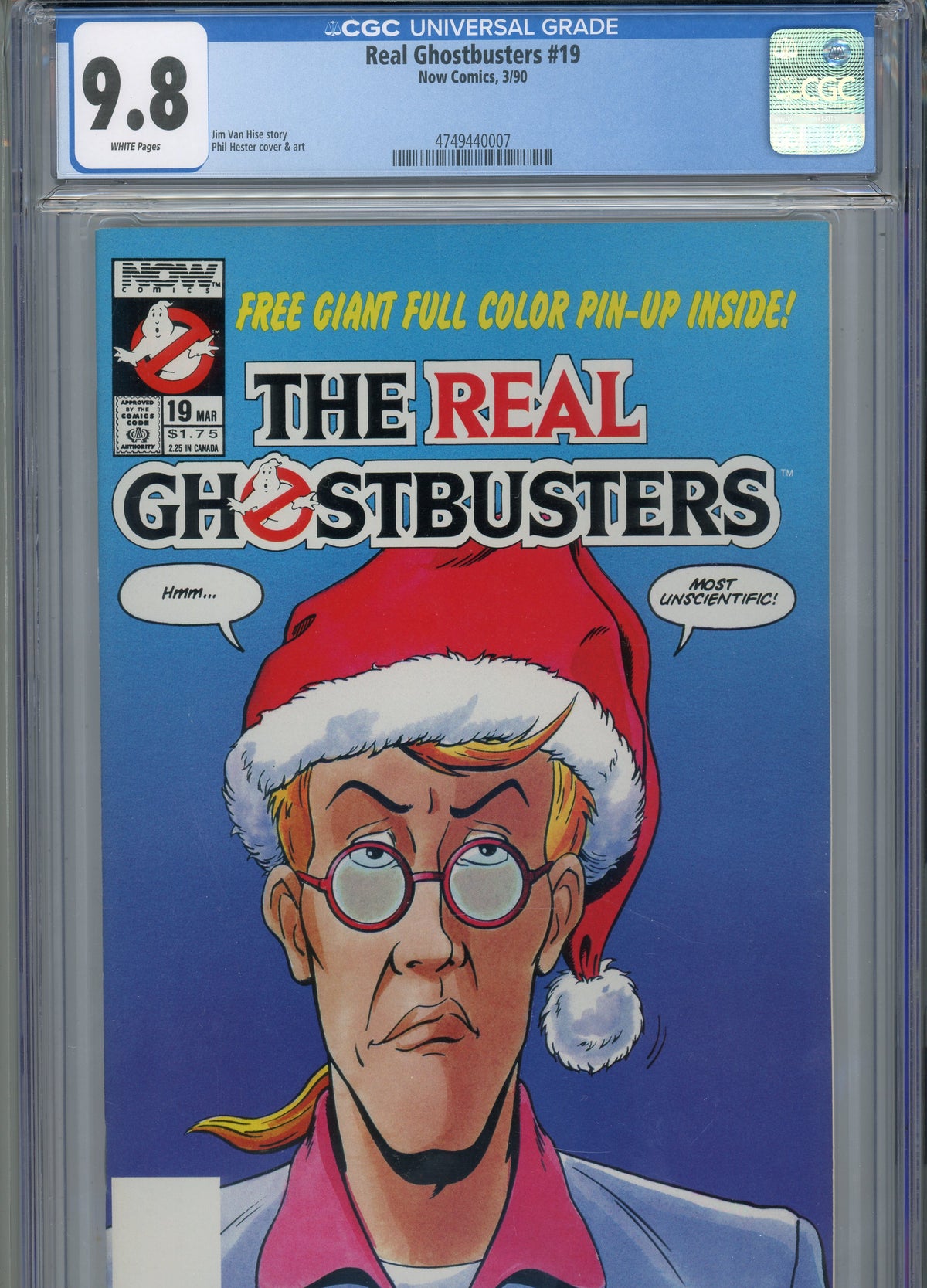 REAL GHOSTBUSTERS #19 MT 9.8 CGC WHITE PAGES VAN HISE STORY HESTER COVER