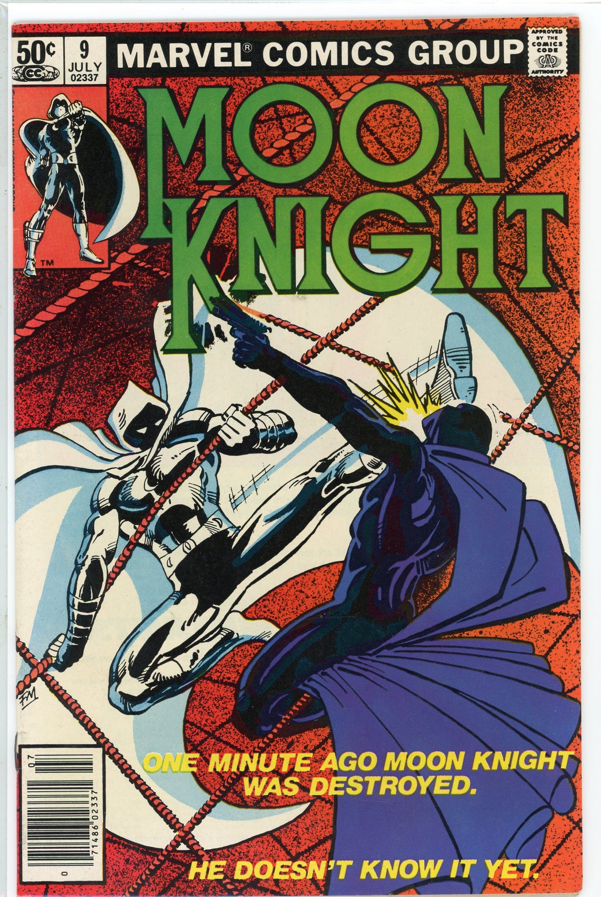 MOON KNIGHT #9 NEWSTAND NM ACTION PACKED COVER GREAT LOOKING GLOSS