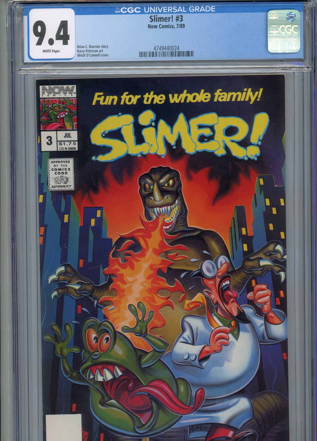 SLIMER #3 NM 9.4 CGC WHIT EPAGES BOERNER STORY PETERSON ART OCONNELL COVER